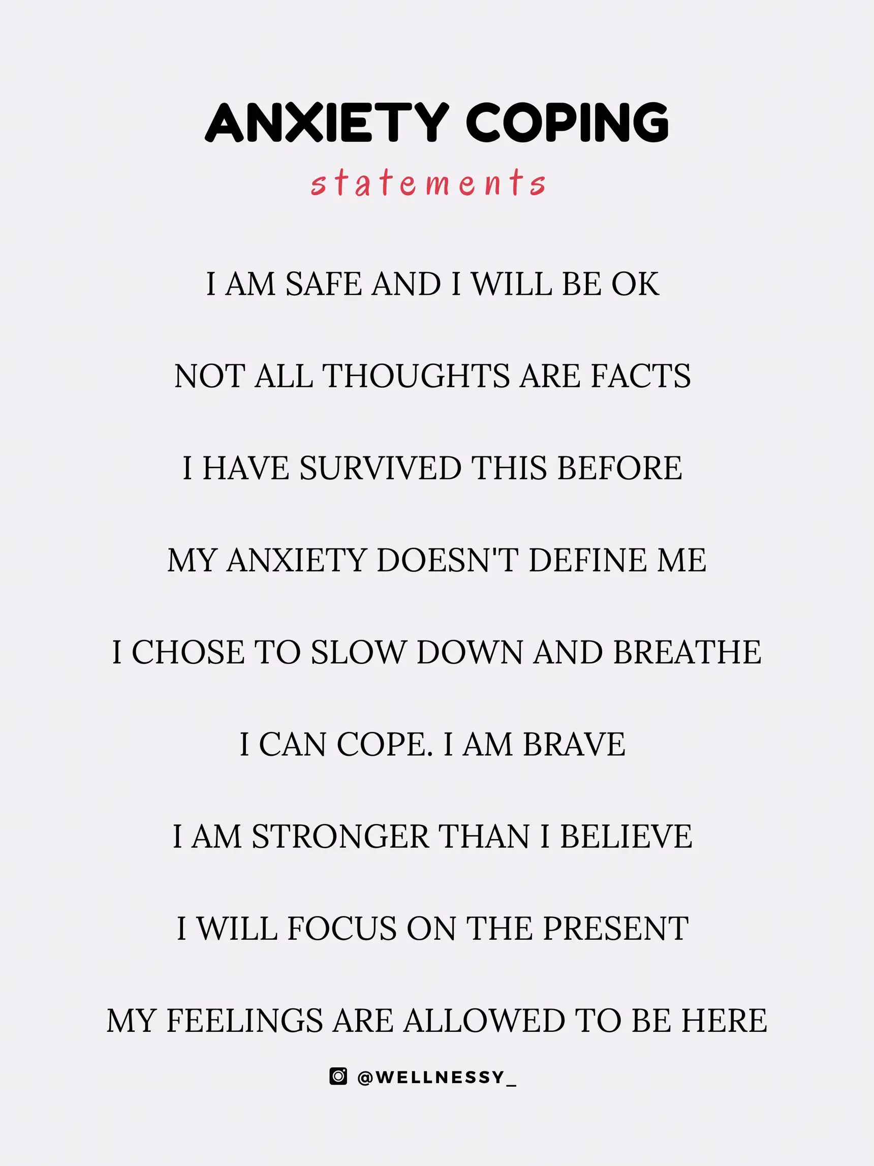 Anxiety Coping Statements | Gallery posted by Her Journey | Lemon8