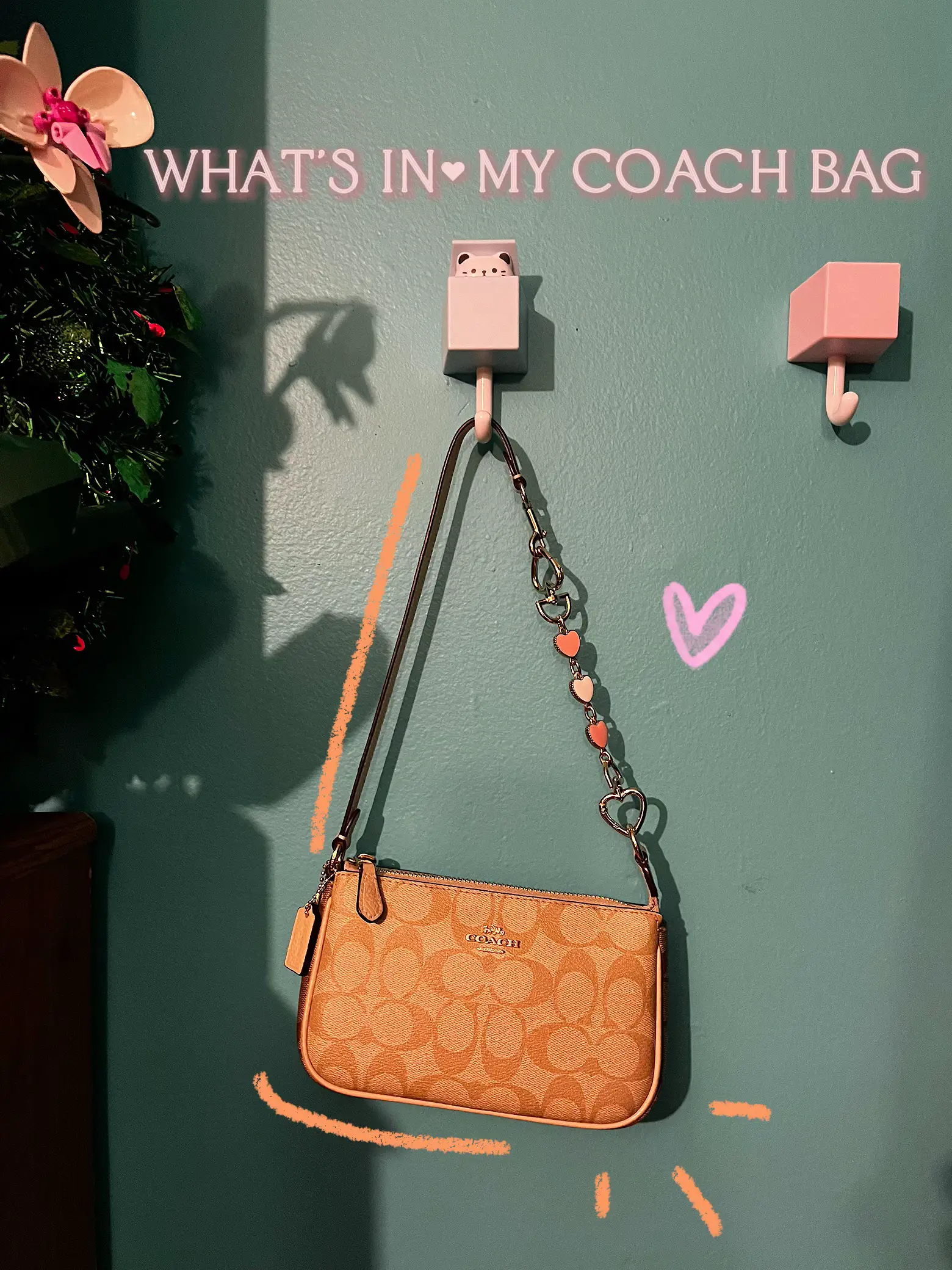 WHAT FITS? Coach cherry belt bag 🍒 (What's in my bag?) 