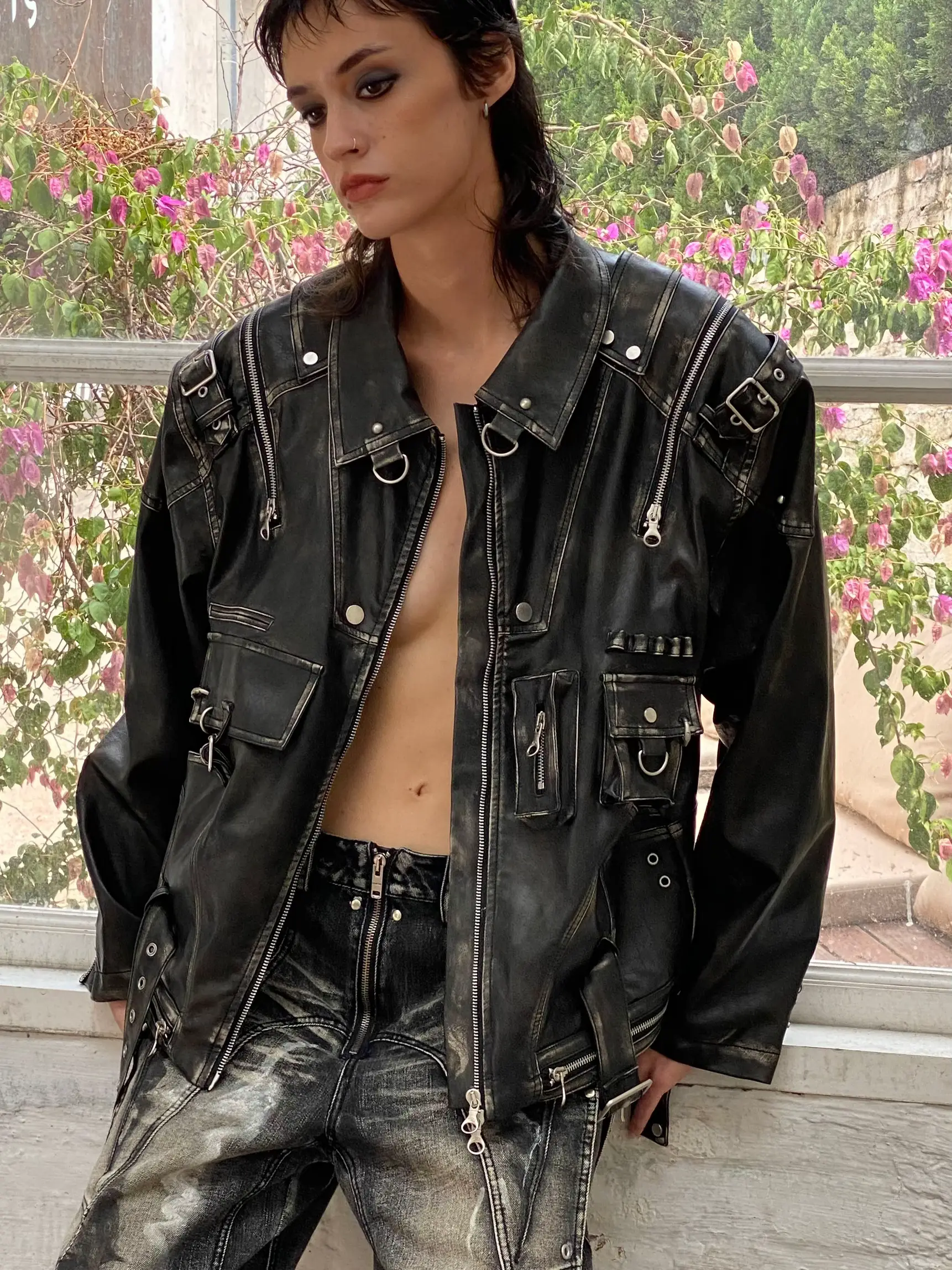 Hand brushed faux leather jacket | Gallery posted by PERSONSOUL