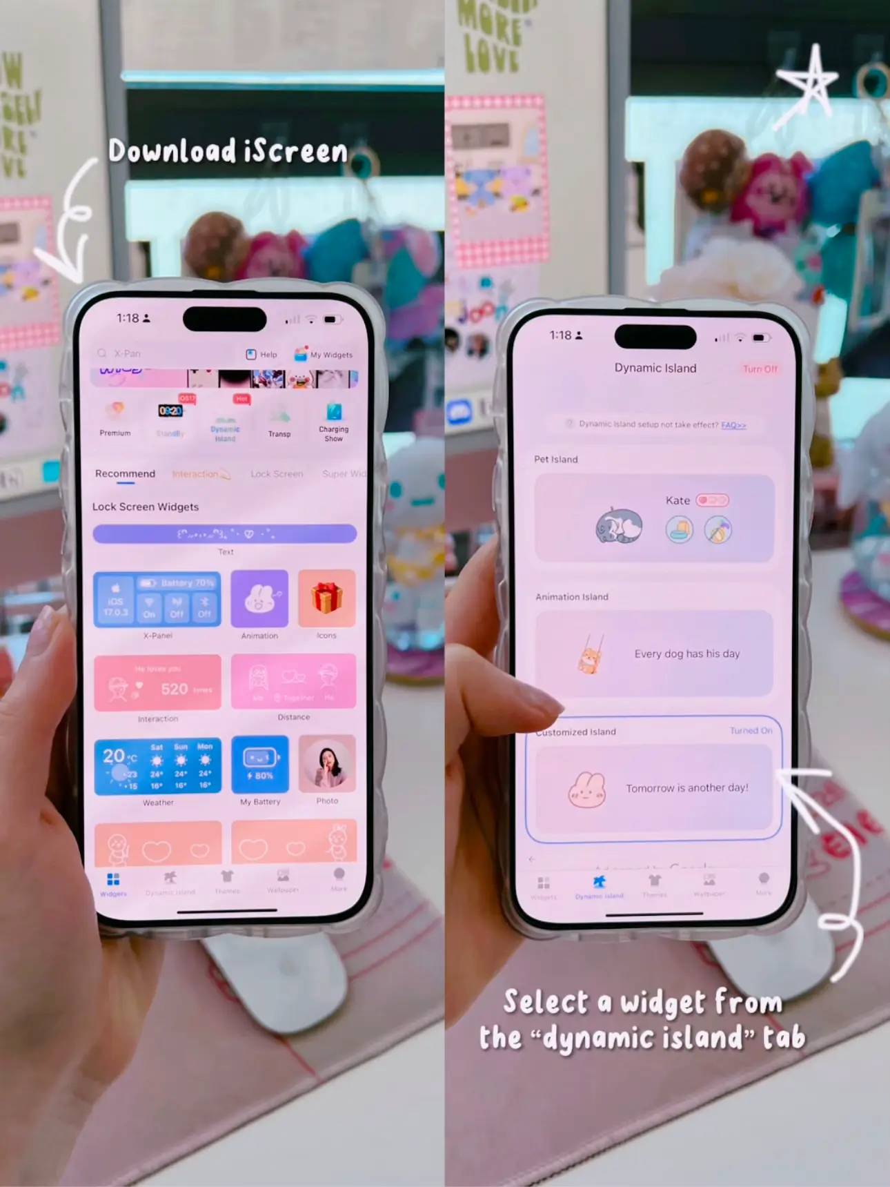 🎀 dynamic island widget tutorial แกลเลอรีที่โพสต์โดย —p ♡⸜(˃ ᵕ