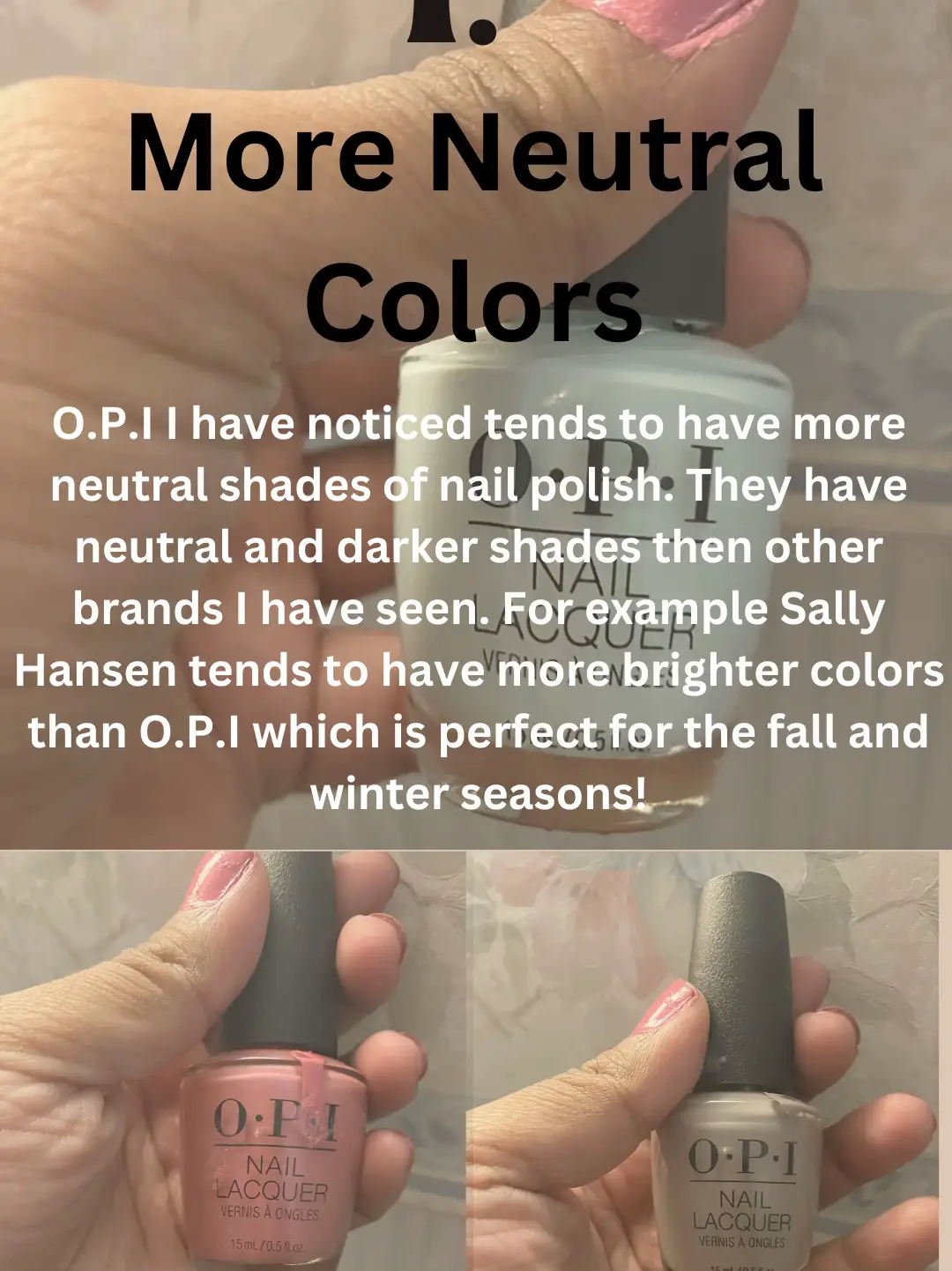 Neutral Nail Polish Comparisons