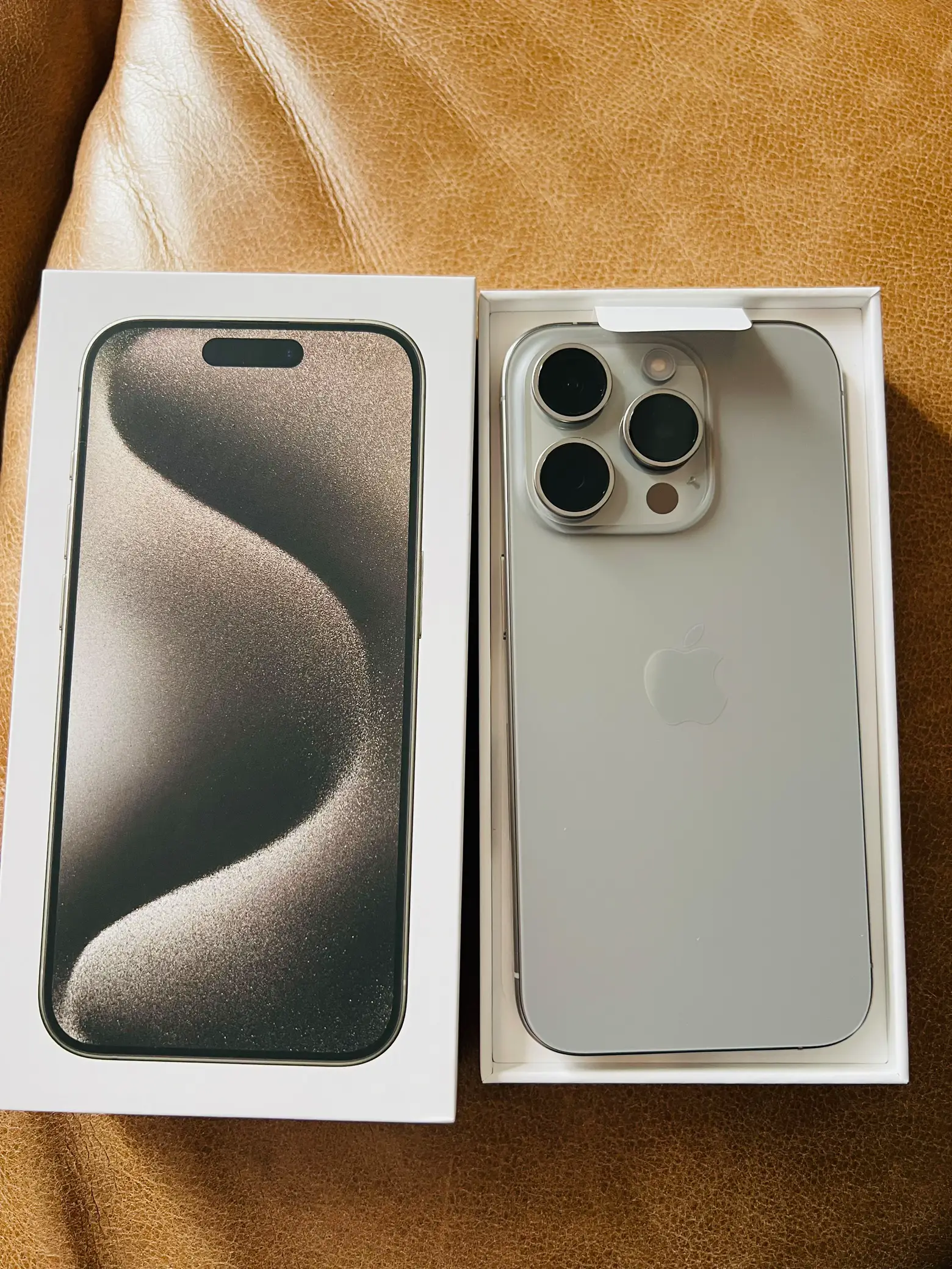 I get iPhone 15 Pro Max📱 Natural Titanium😍❤️, Video published by Leona