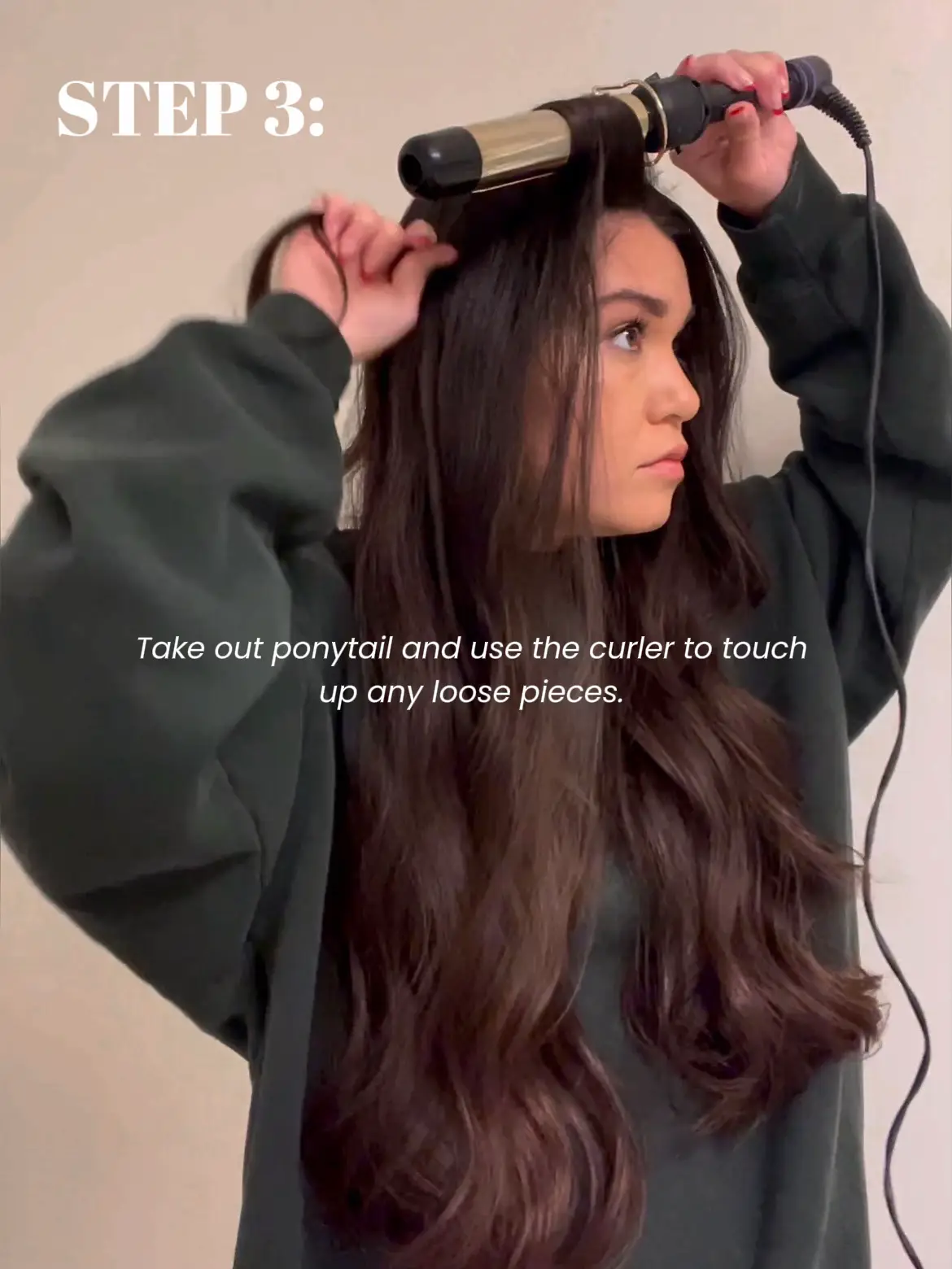 How to curl cheap ponytail with flat iron