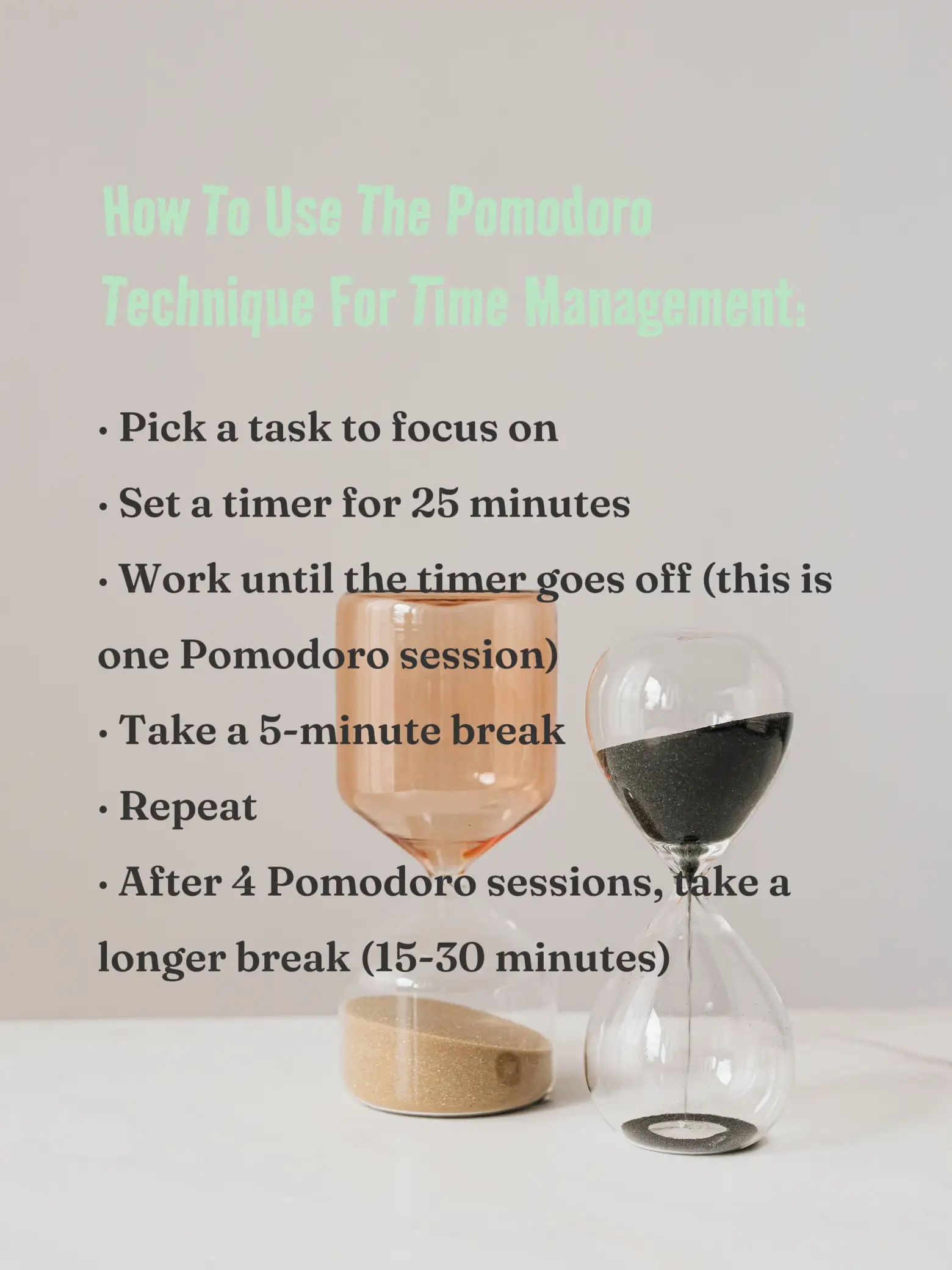 Pomodoro Technique 4 x 25 min - Study Timer 2 h 