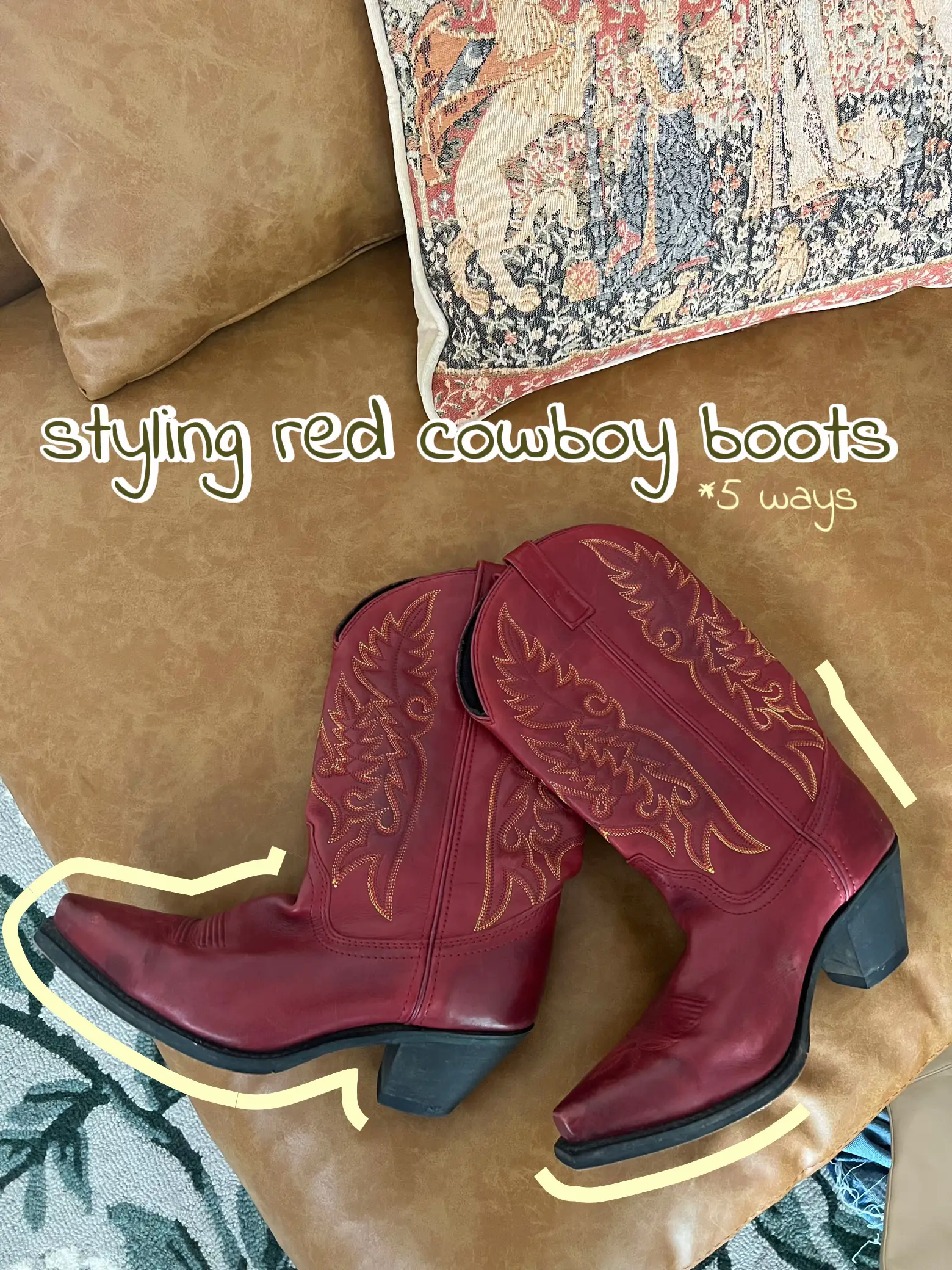 Styling Red Cowboy Boots 5 Ways, Gallery posted by Hailey Scott