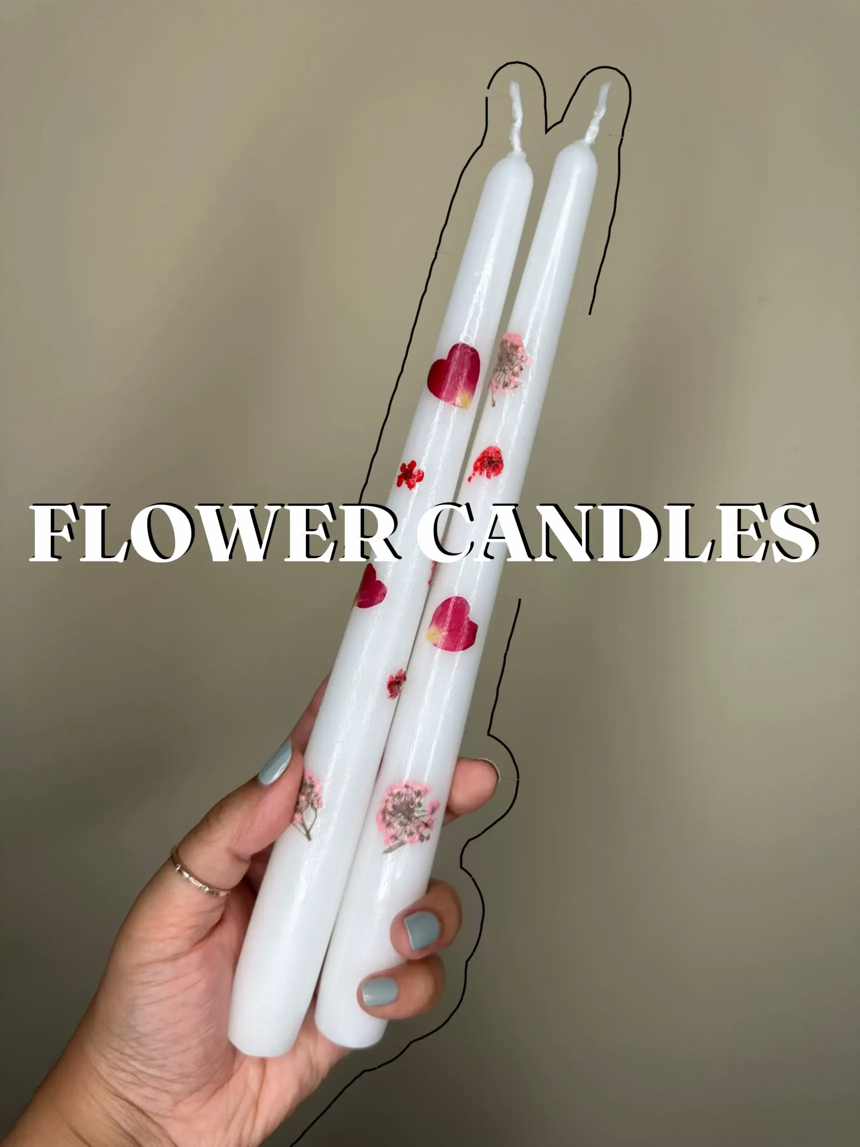 How to make Pillar Floral CANDLES 2 different ways #flowercandles