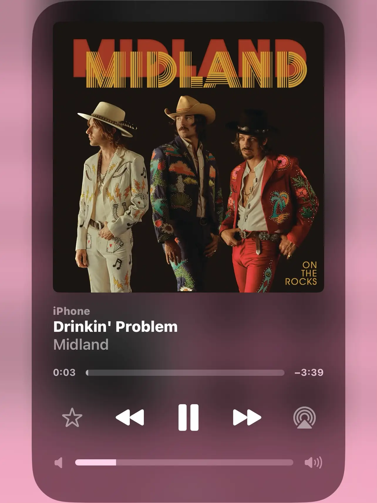  A picture of a band with the words "Midland" on it.