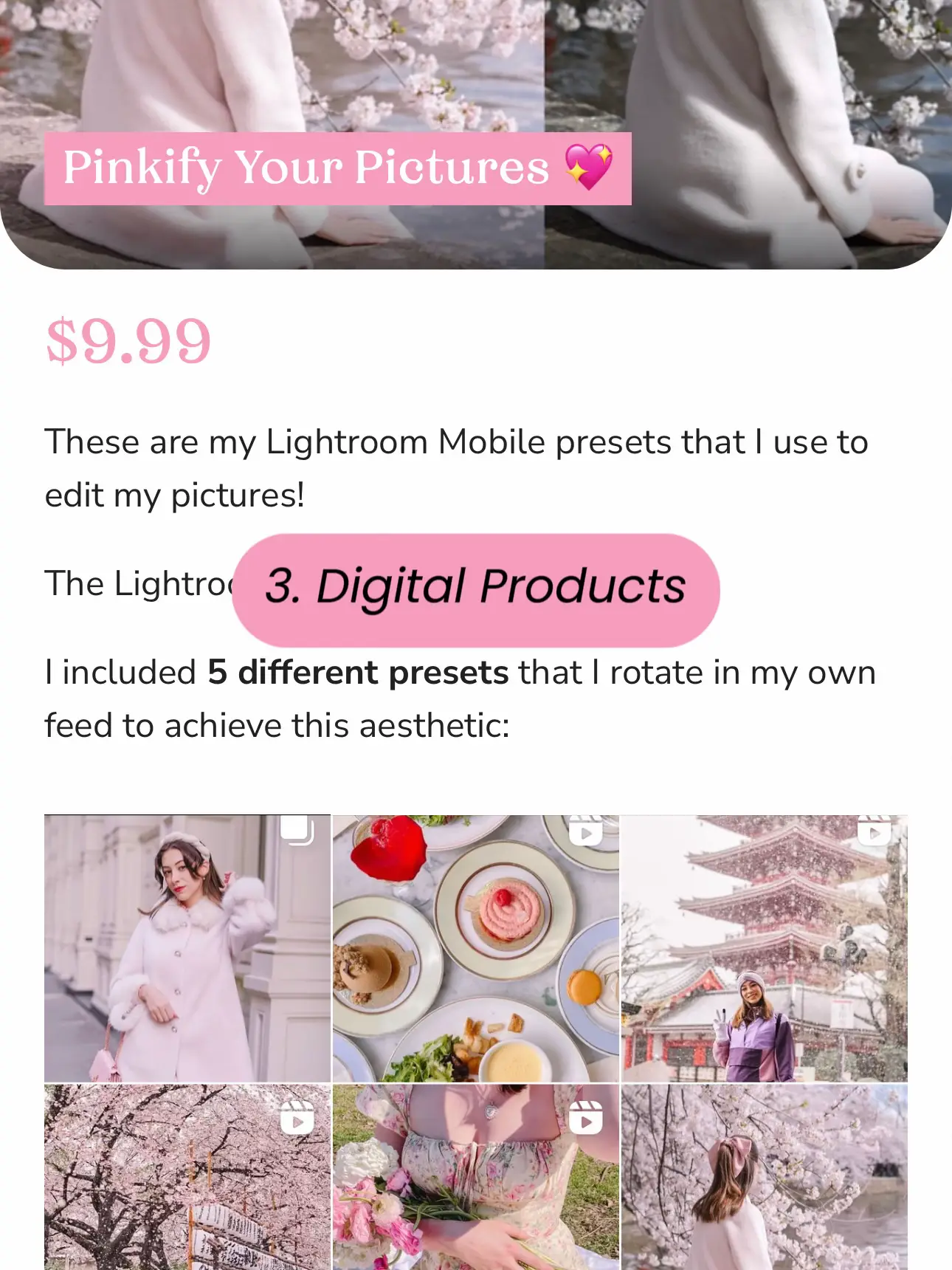  A pink background with a text that says "3. Digital Products".