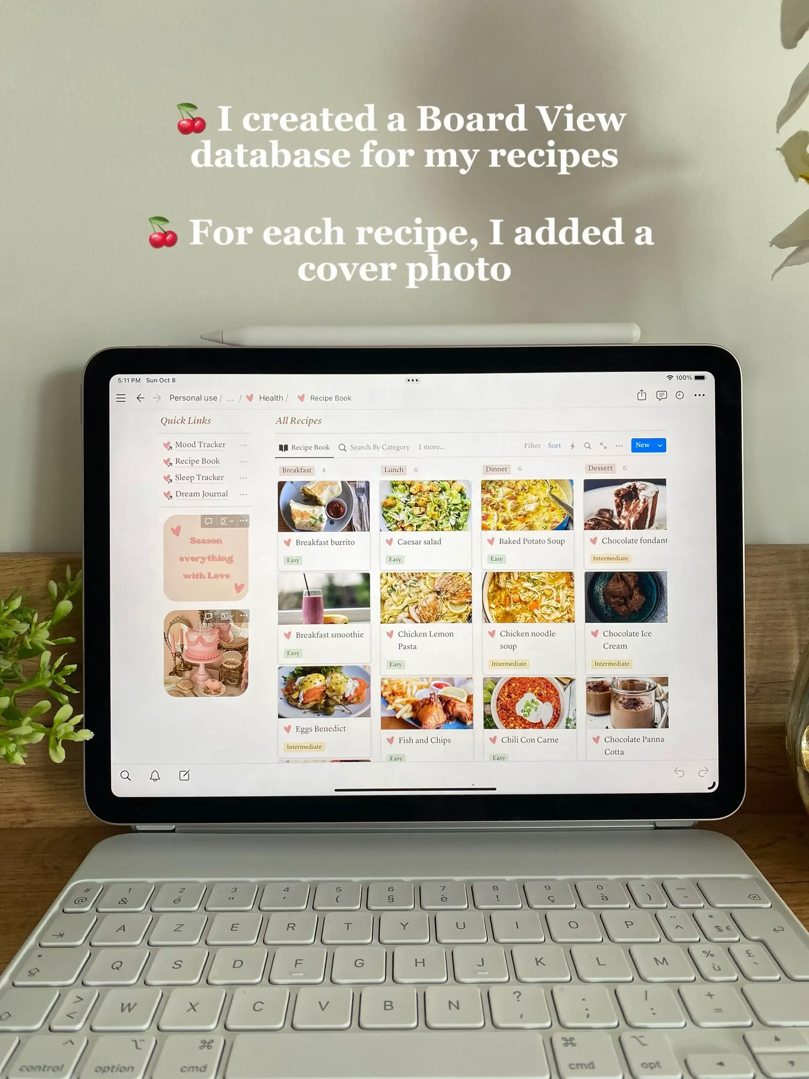How I created a Recipe book in Notion 🍋 Gallery posted by Reem Lemon8