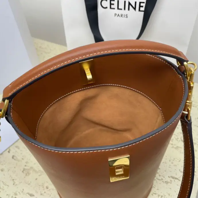 Women's Teen Bucket 16 Bag in Smooth Calfskin, CELINE