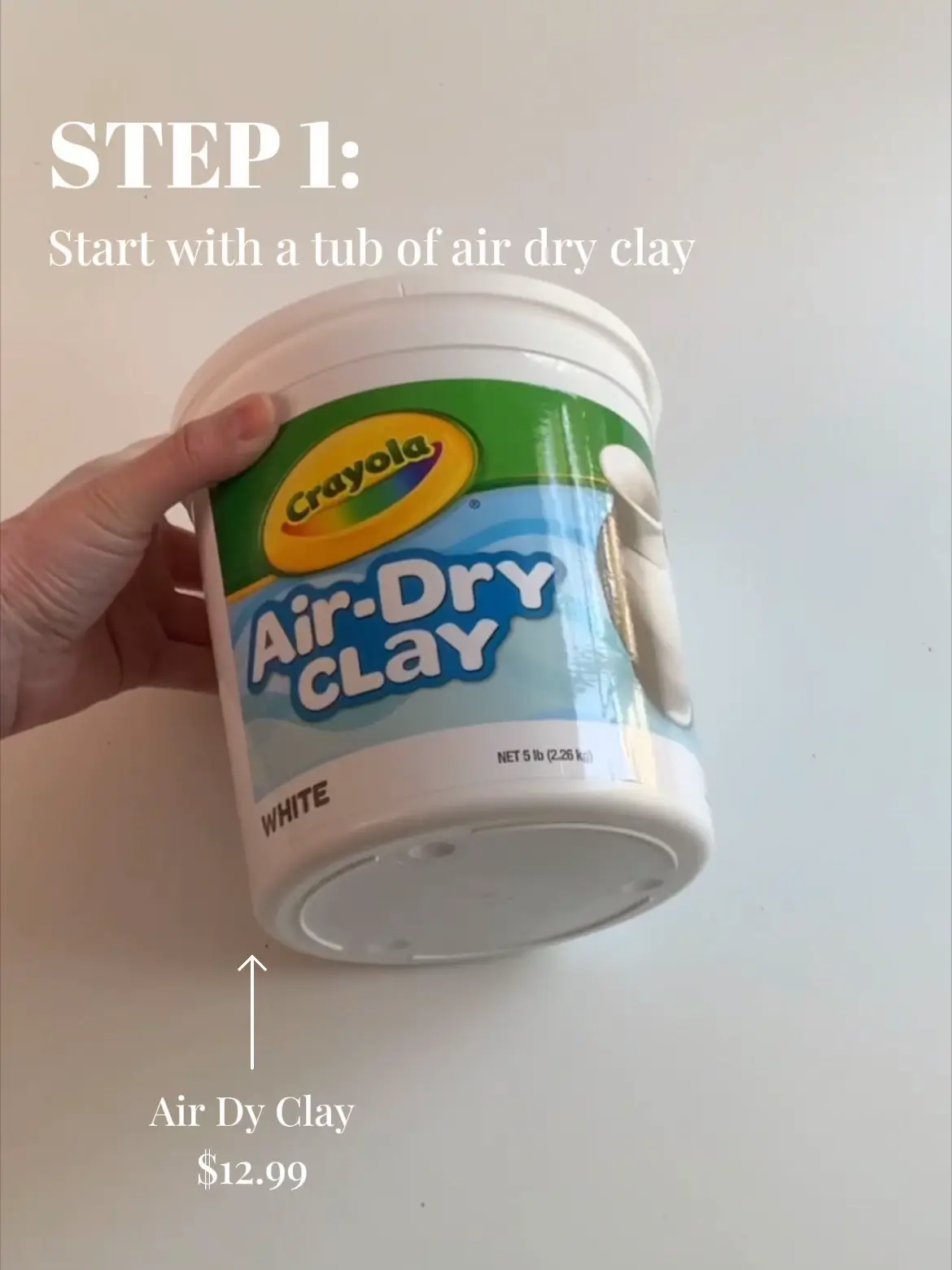 Crayola White Air Dry Clay, 5lb.