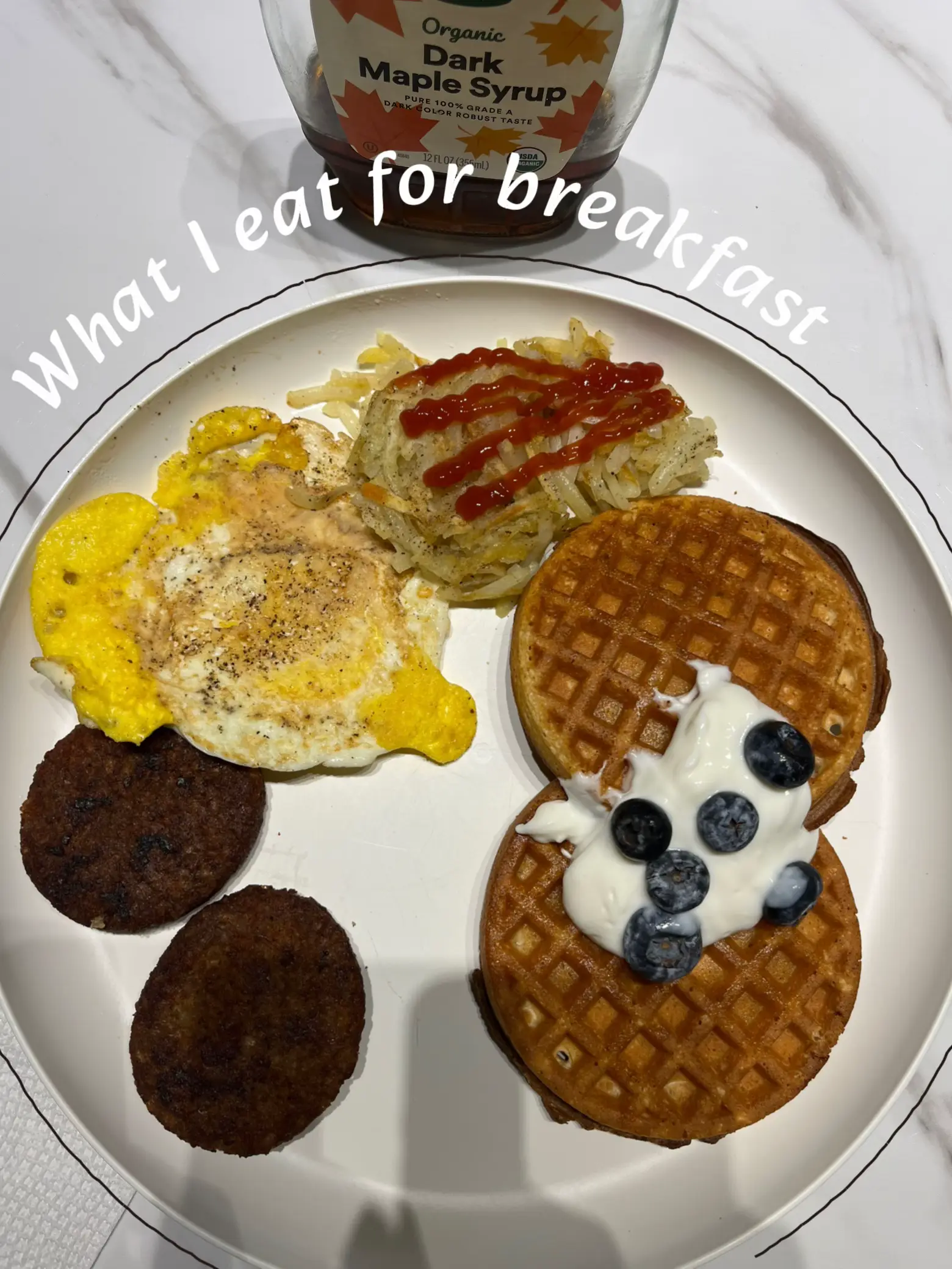 What I ate for breakfast and why Instead of posting what I ate in a d, waffle