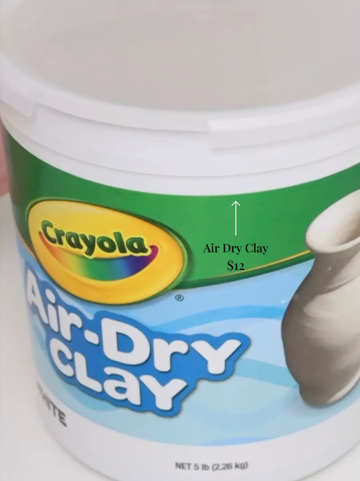 Air-Dry Clay, White, 5 Lbs 