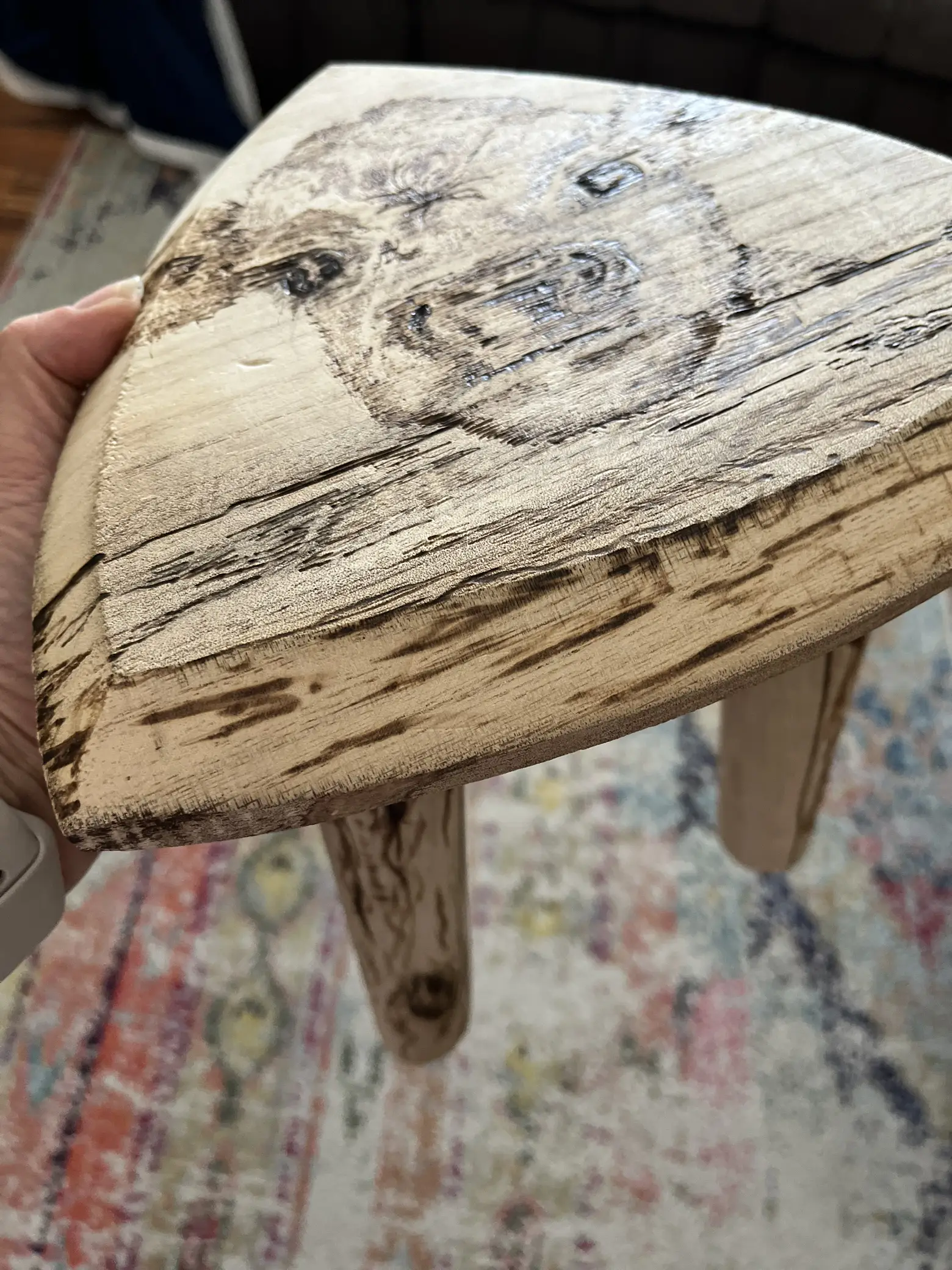 Wood burning on a Stool, Gallery posted by Gena Bzovi