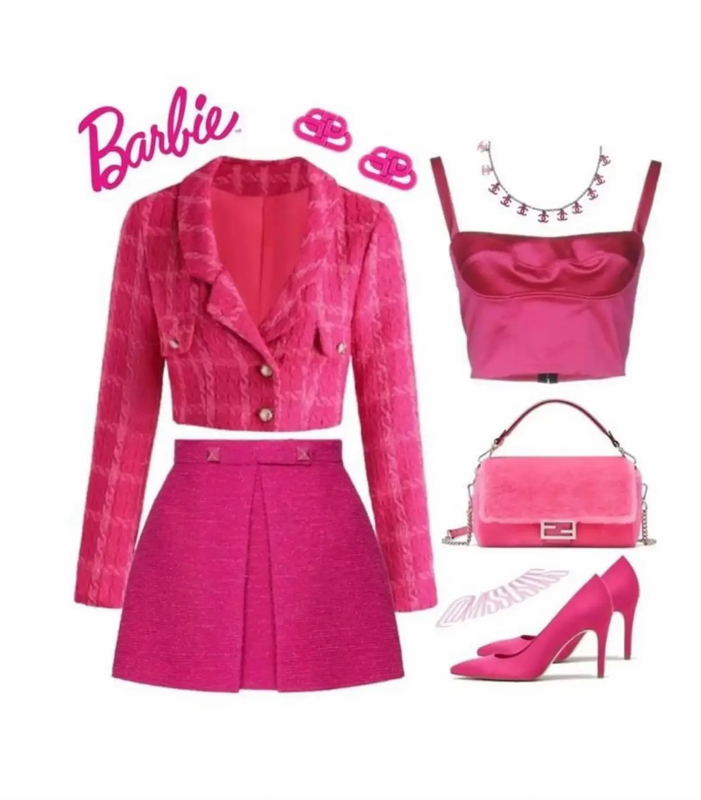 Iconic Pink Barbie Outfit for Adults - Lizzie in Lace