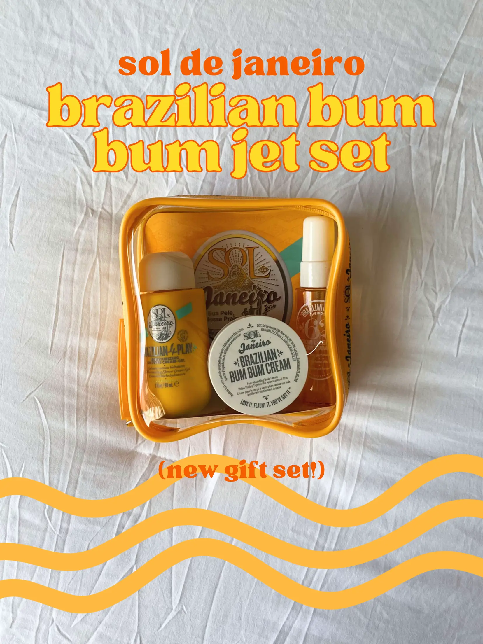 New Sol de Janeiro Brazilian Bum Bum Jet travel Set Cream Wash perfume Mist