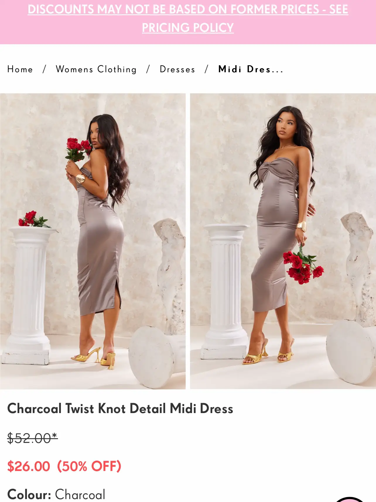 Light Apricot Ruffle Strap Tie Back Midi Dress - Grace and Garment Boutique