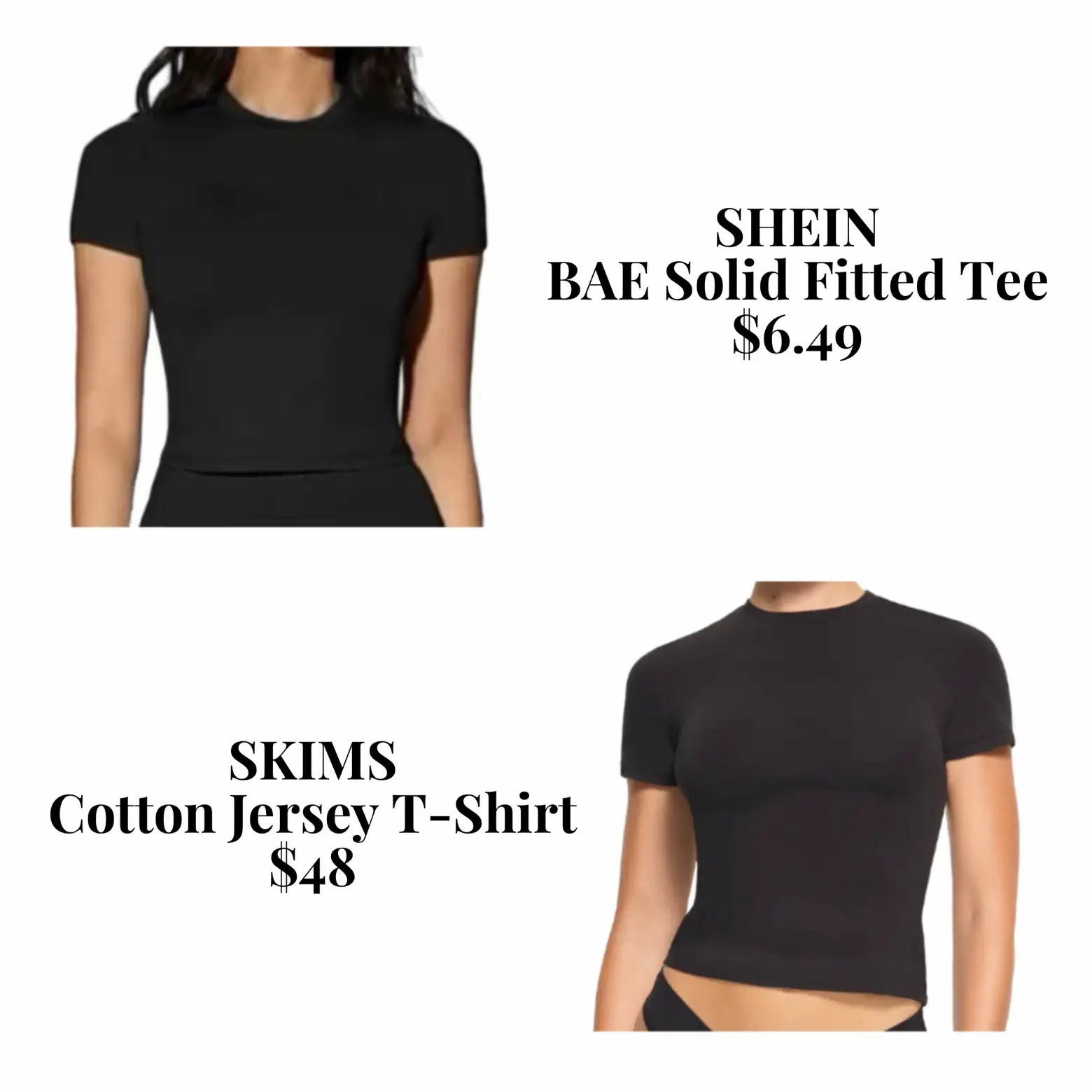 5 alternatives for the SKIMS Fits Everybody T-Shirt