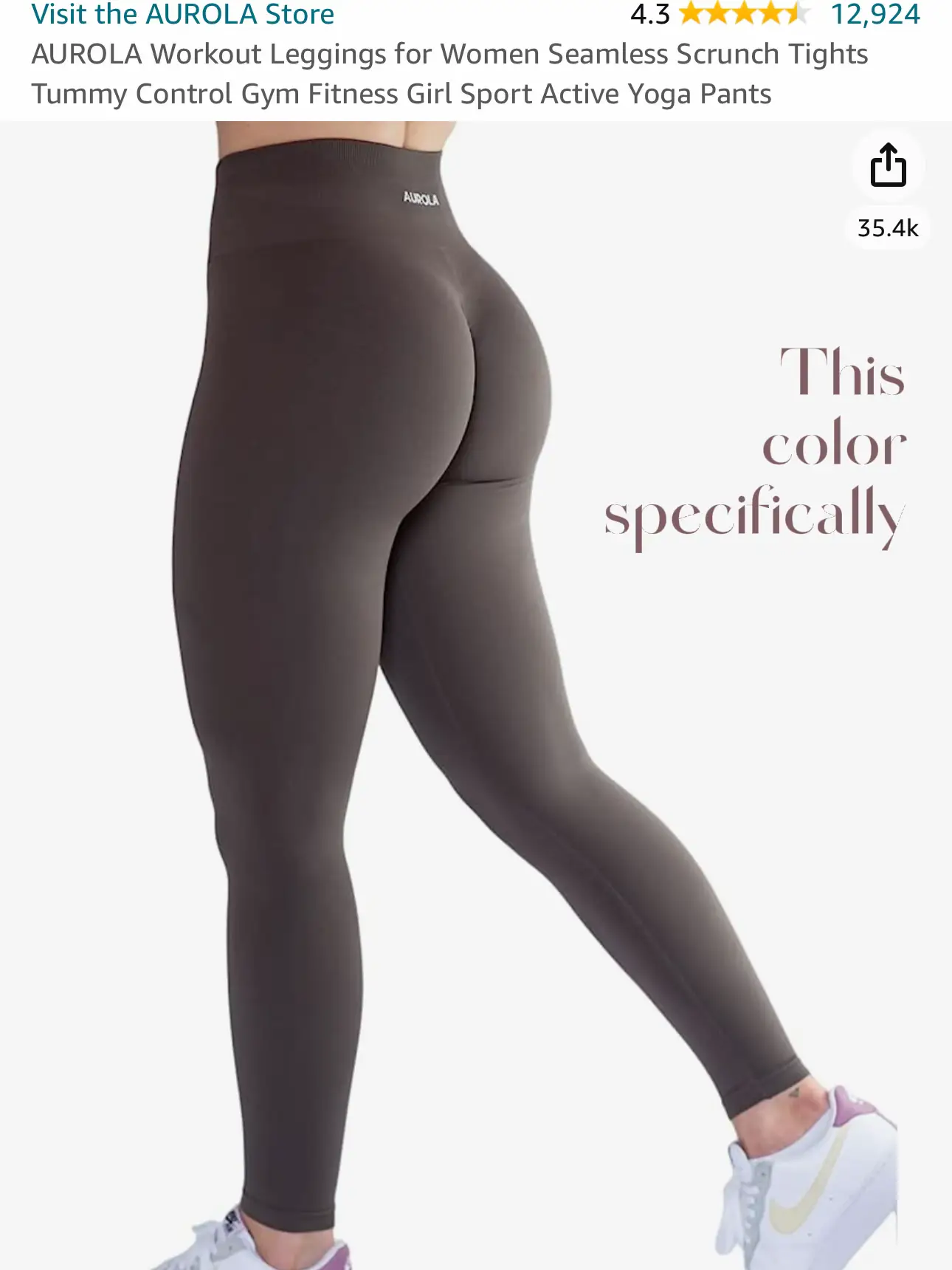 Workout Leggings for Women Seamless Scrunch Tights Tummy Control