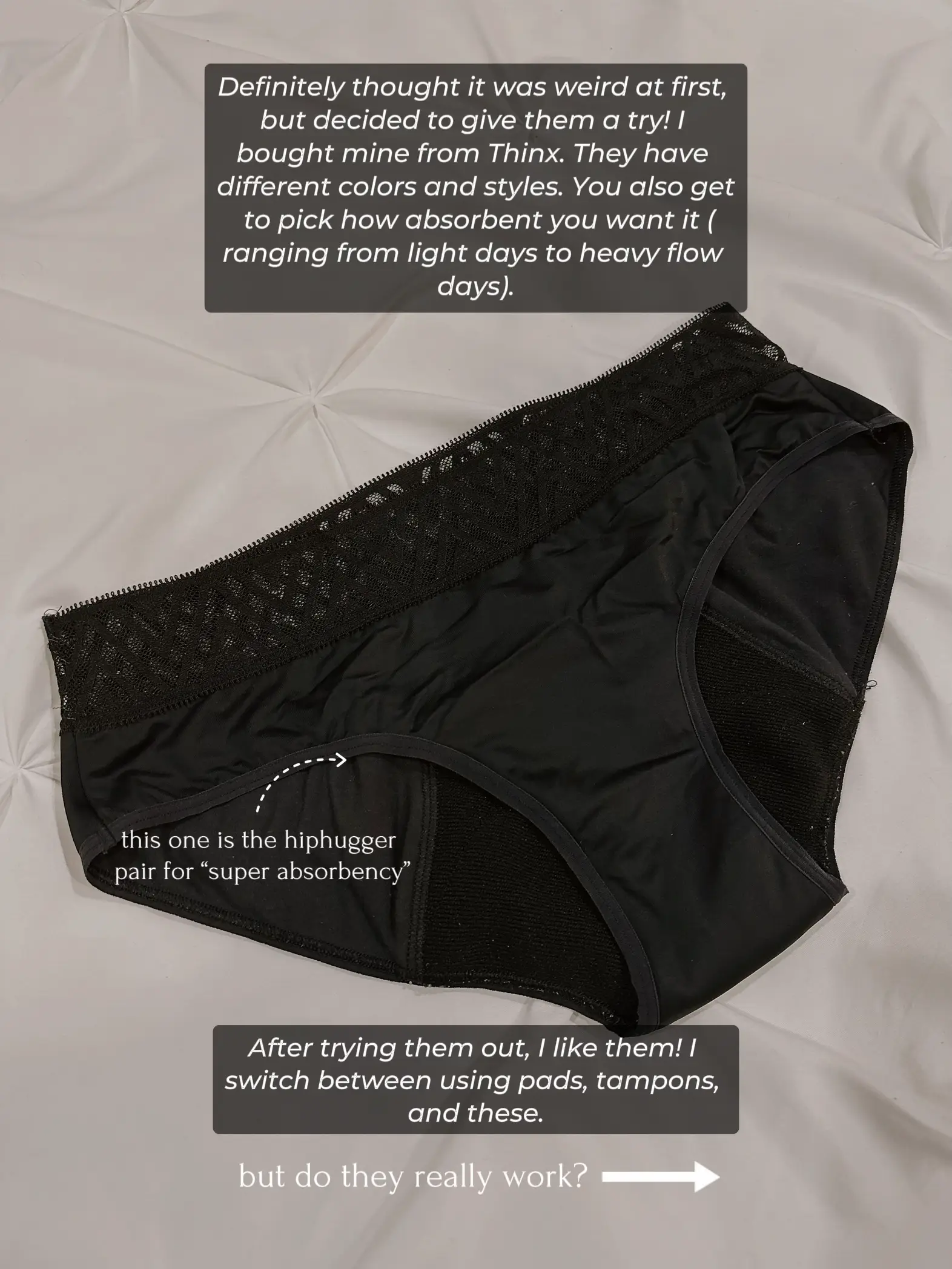 Thinx Undies Review // What I bought from Thinx and what they actually look  like on! 