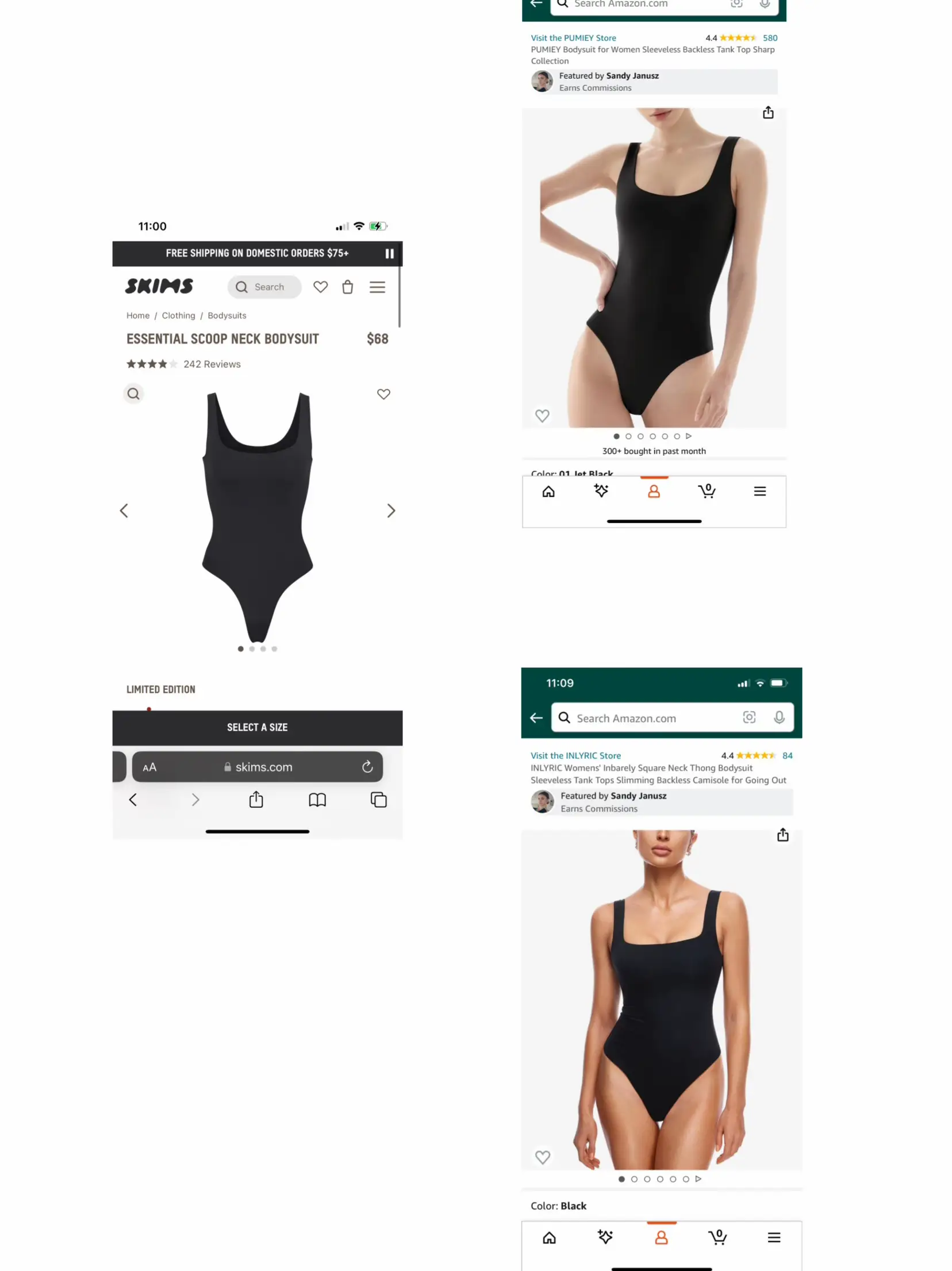 $5/mo - Finance PUMIEY Women's Mock Turtle Neck Sleeveless Bodysuit Sexy  Tank Tops Sharp Collection