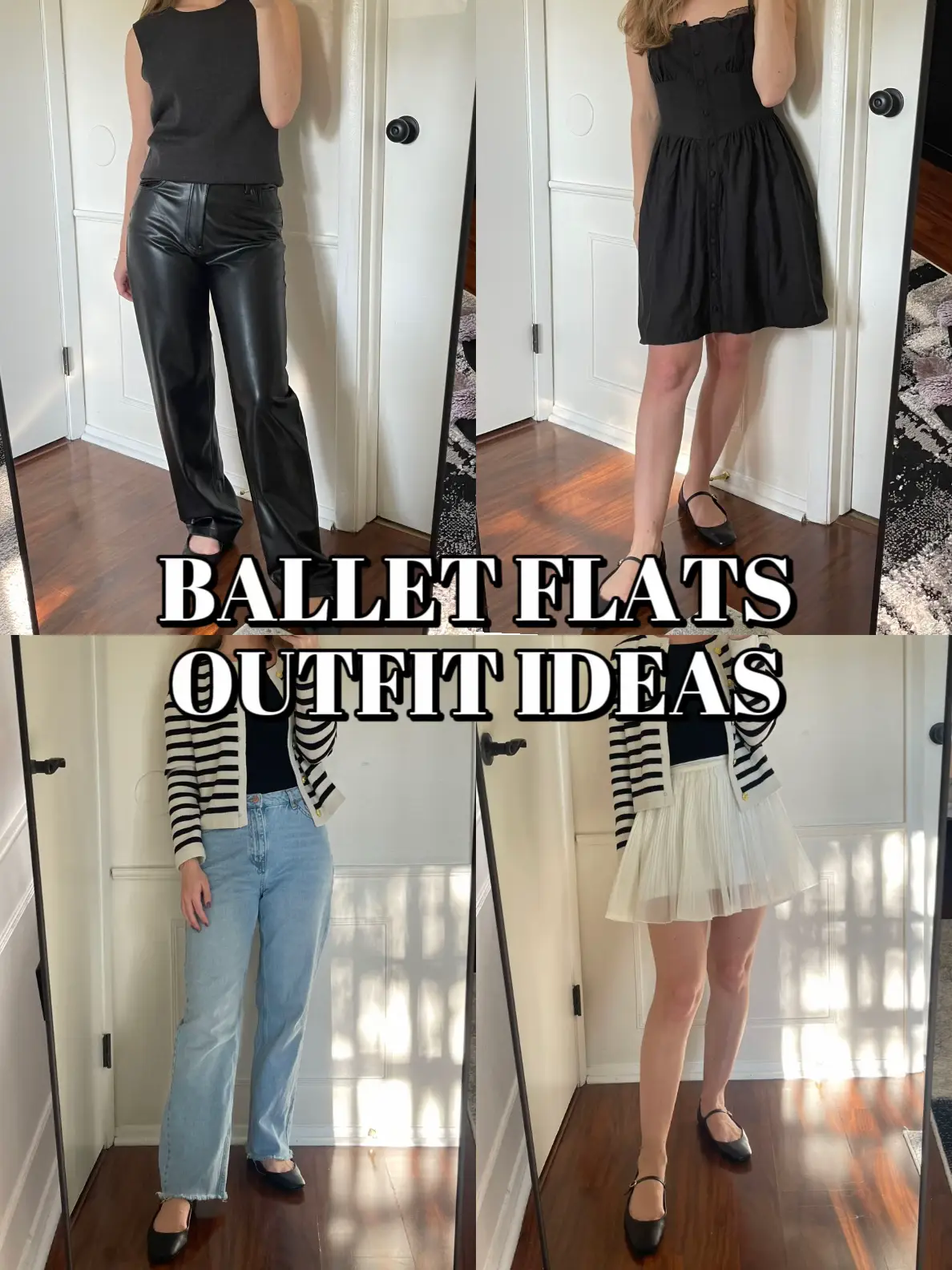 Old-money outfits with Zara ballet flats 🩰