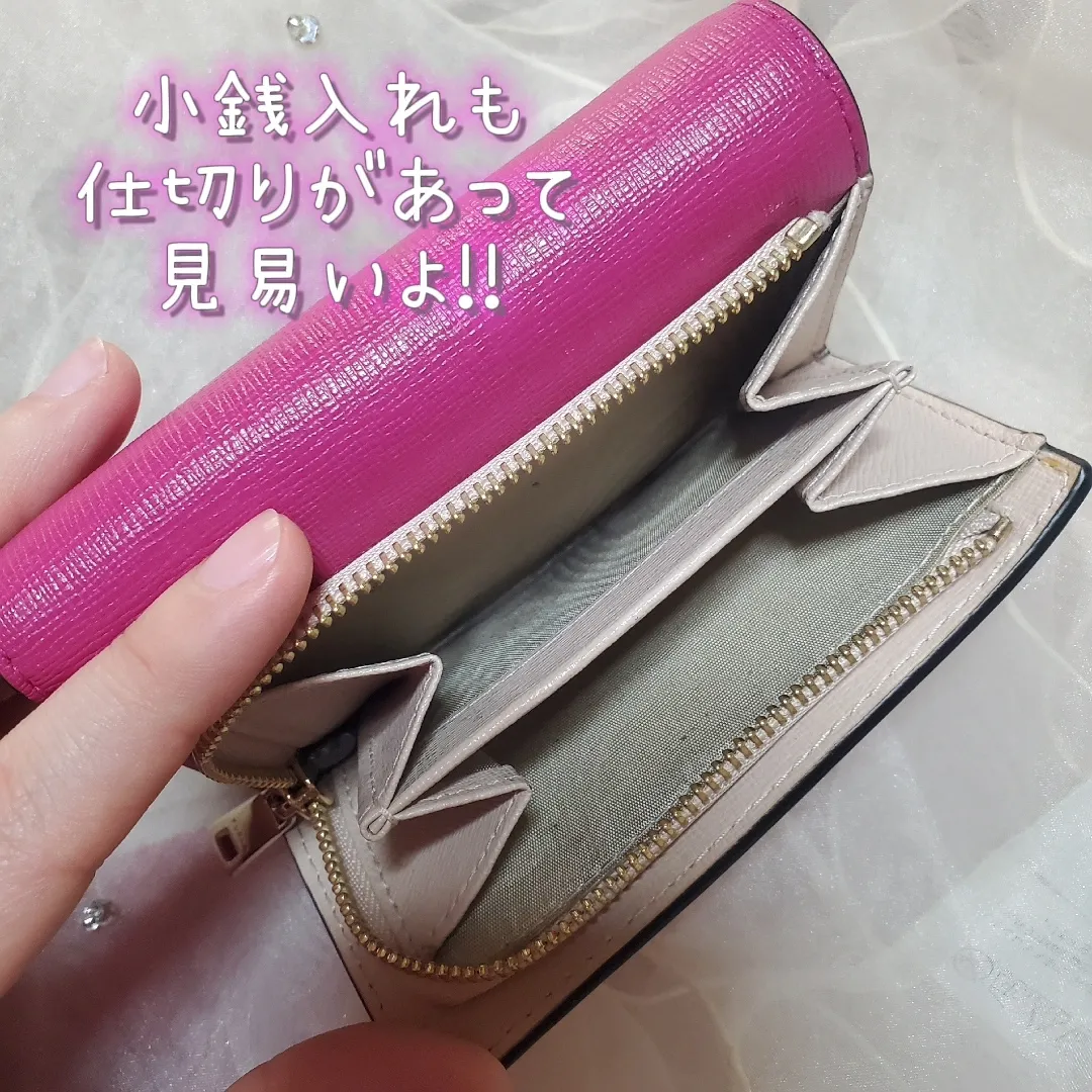 AETHER 桜柄レザー財布 仕切り付き