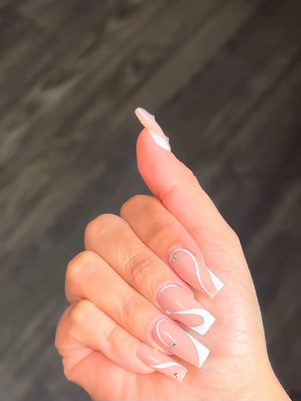 luminary w/ chrome and rhinestones. my nail girl slays and she's only been  doing nails for like 6ish months?! : r/Nails