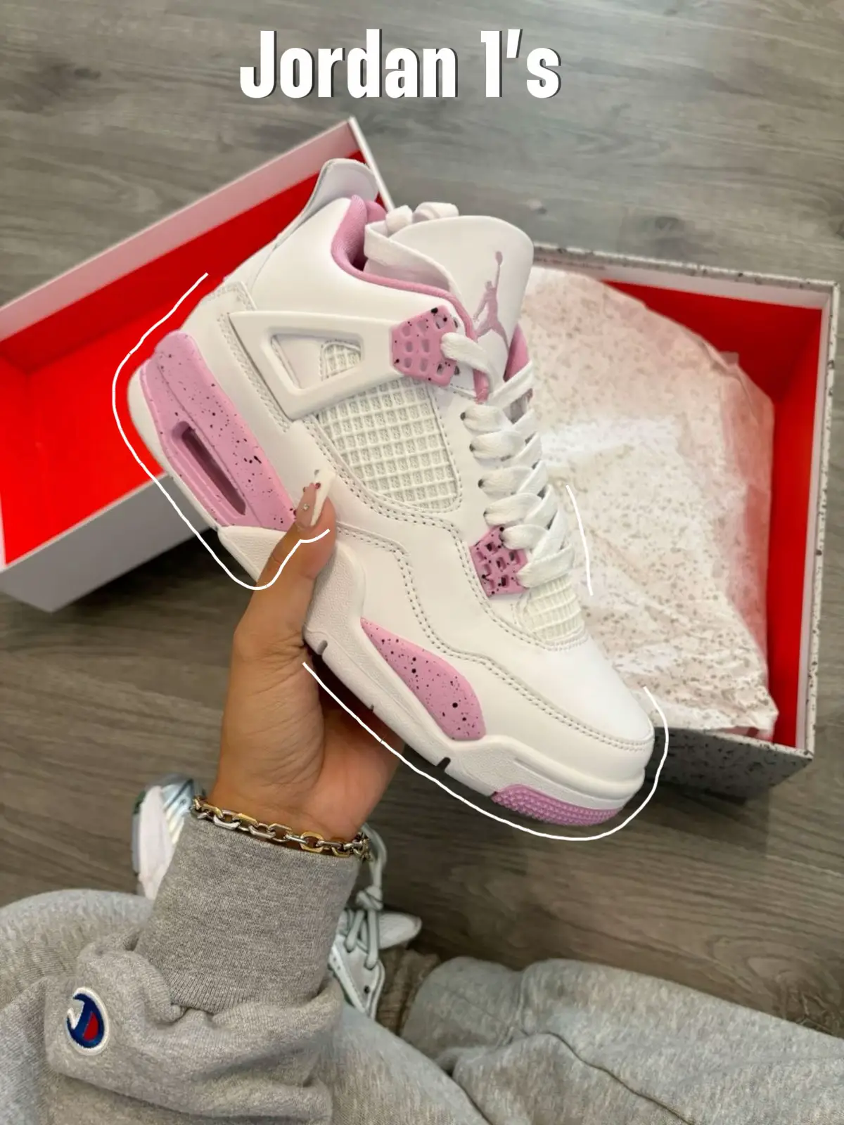 Air jordan 4 hot sale polo pack pink