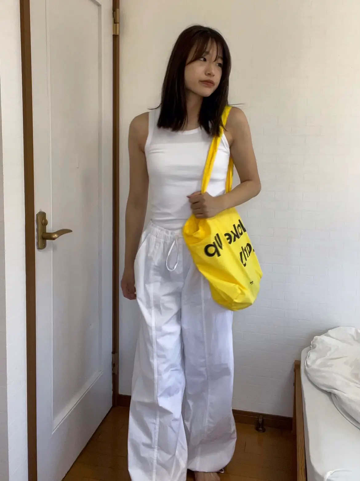 ZARA リネンブレンド カーゴパンツ ホワイト XS-S パラシュート ワイド - メルカリ