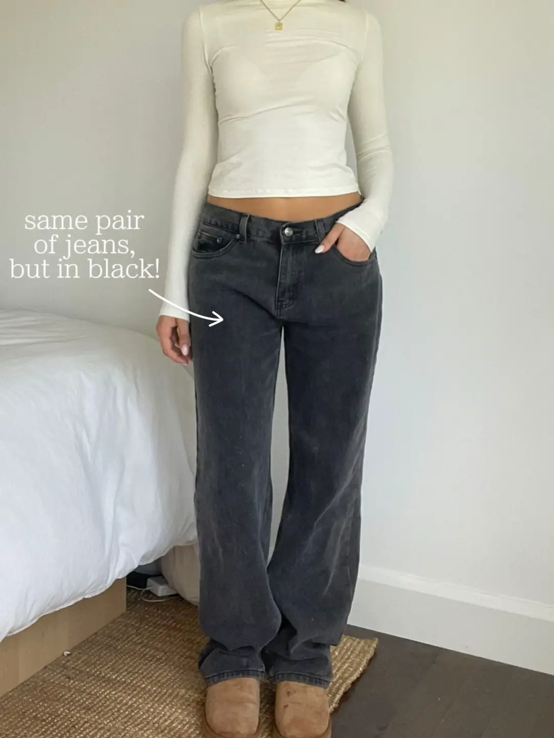 Cord Black Low Rise Bootleg Jeans – motelrocks-com-us