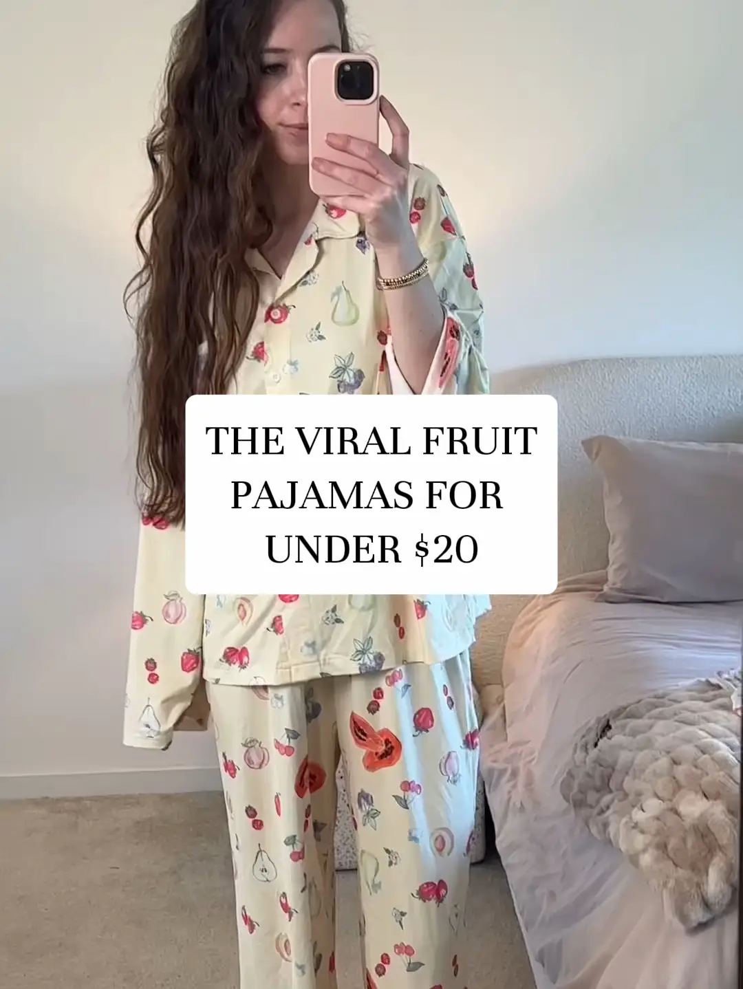 Caziffer Women 2 Piece Floral Pajamas Lounge Set Y2K Fruit Long