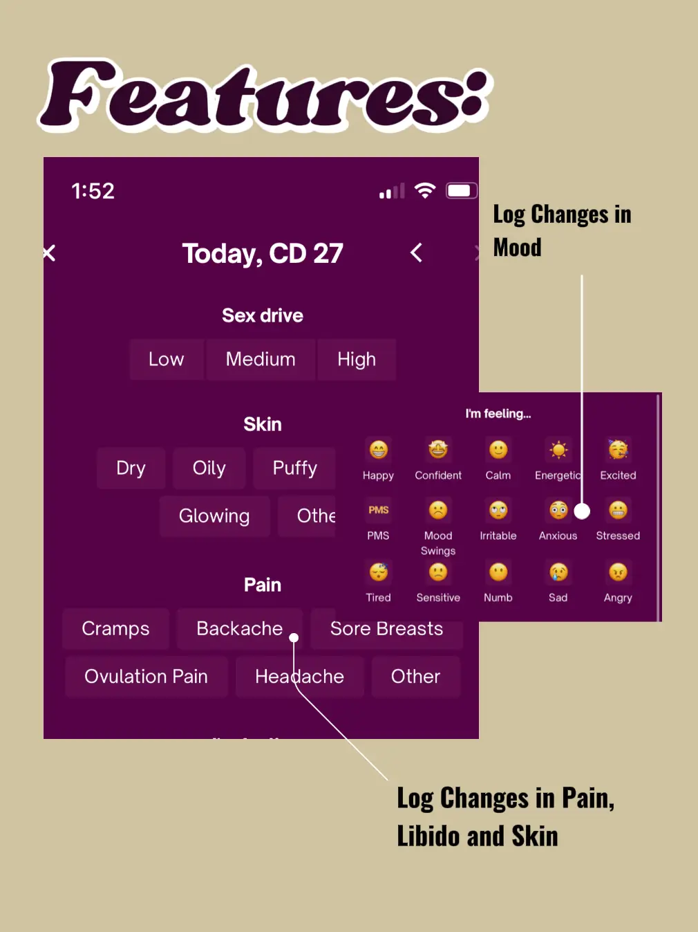  A graph showing changes in mood and emotions over the course of a day.