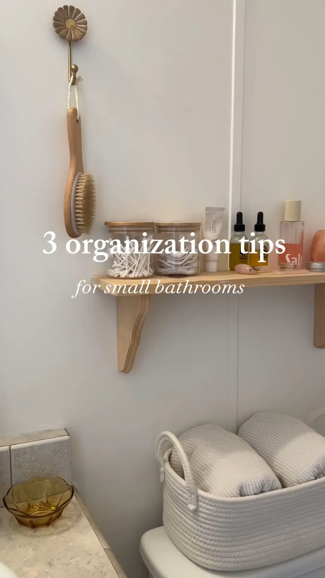 3 small bathroom organization tips, Video published by Indigo Dreamin