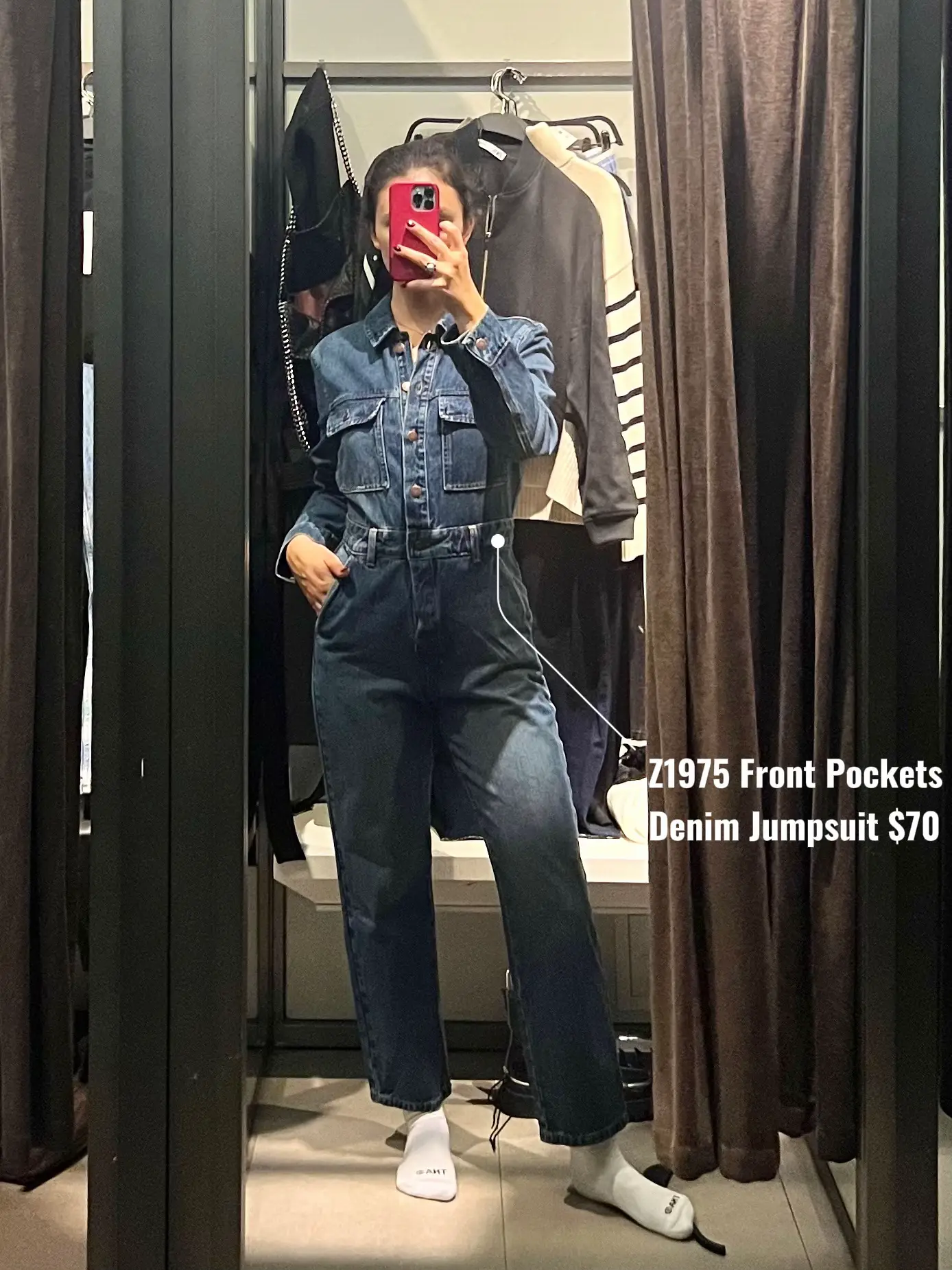 Z1975 FRONT POCKETS DENIM JUMPSUIT