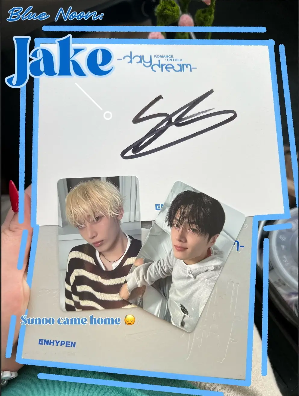 Enhypen Heesung store signed album with Jake photocards