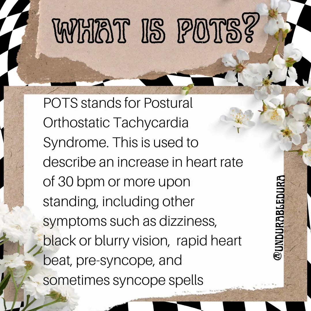 Postural orthostatic tachycardia syndrome (POTS) is a condition