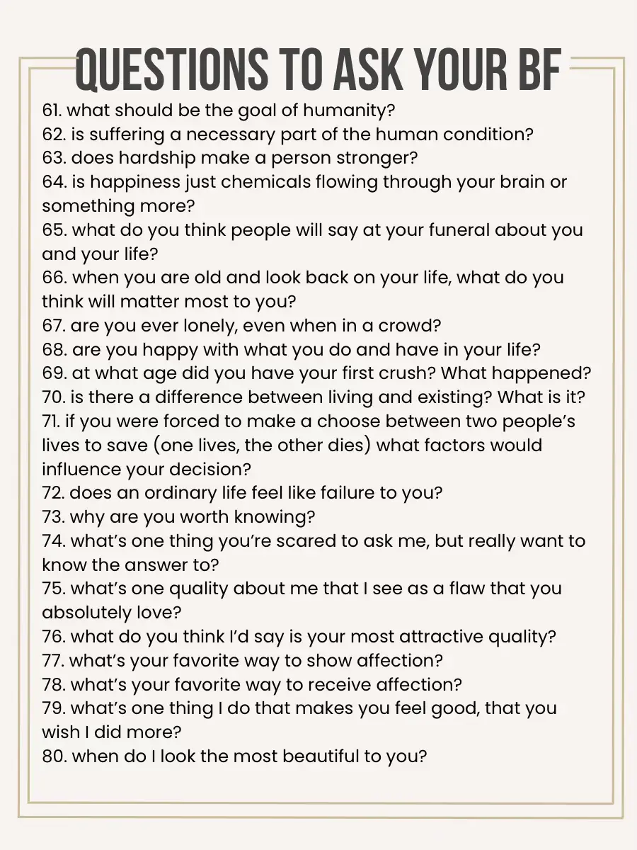 100 Questions To Ask Your Boyfriend Staci York 