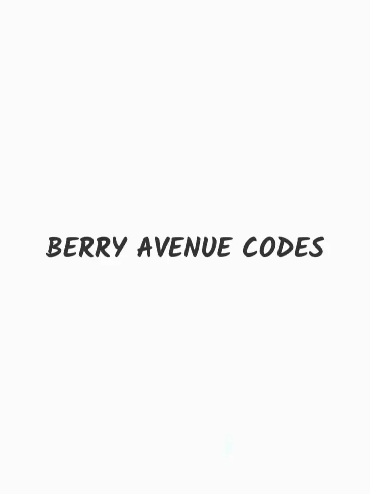 Berry Avenue face codes (September 2023)
