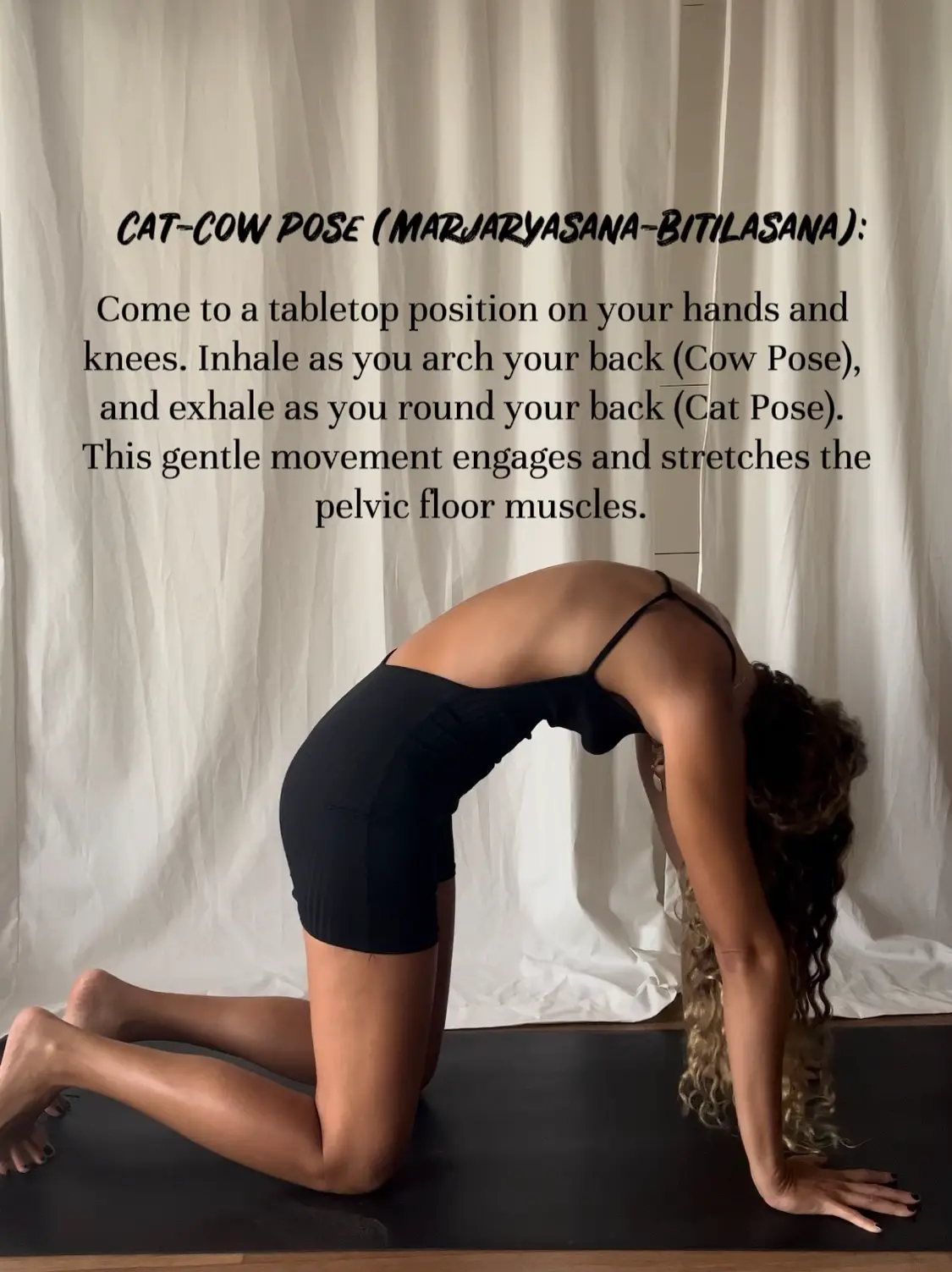 Cat Cow Pose With Leg To Side Yoga (Bitilasana Marjaryasana With