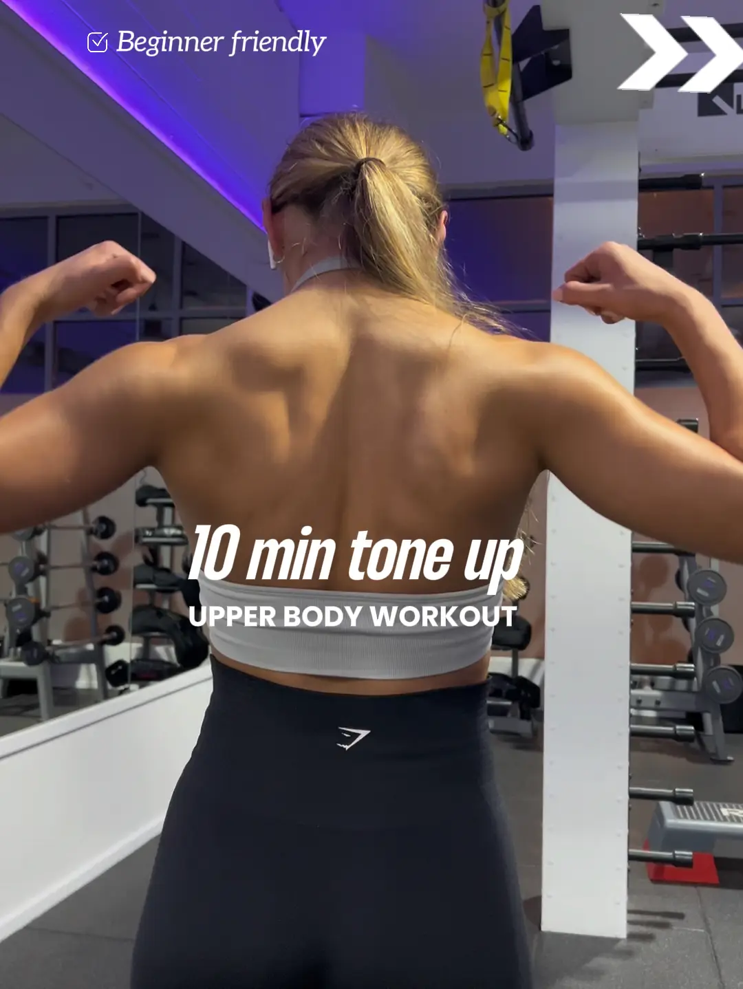 10 minute upper body tone up workout 💪🏽, Video published by Ezara Mae