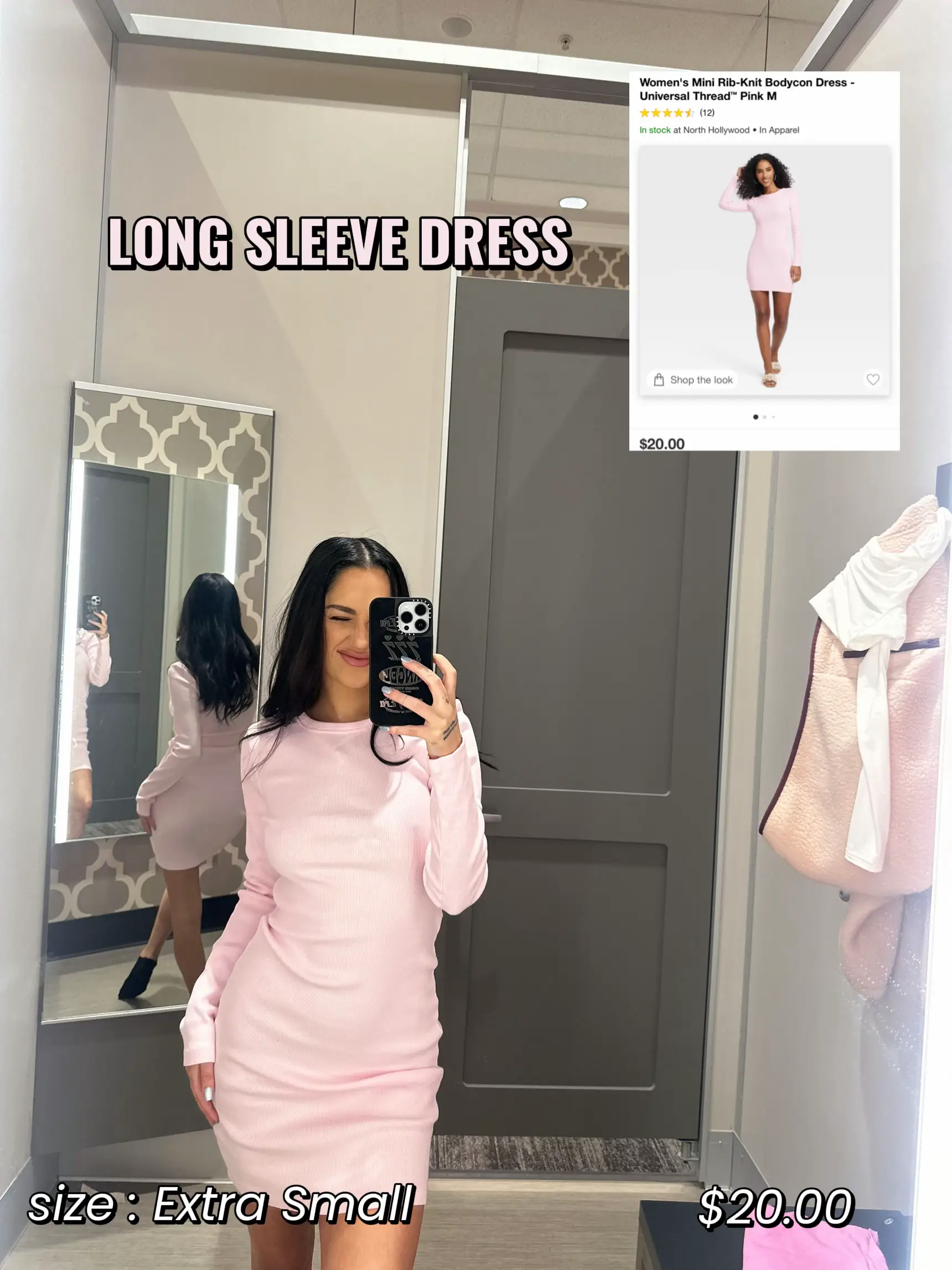 SheIn Women's Wrap V Neck A Line Dress Short Sleeve Ribbed Knit Mini Dresses  Dusty Pink XS at  Women's Clothing store