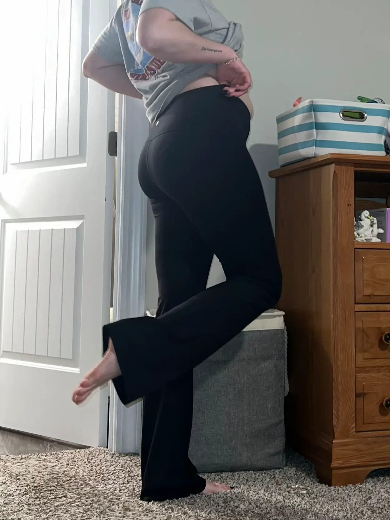 22 Side Pockets Maternity Yoga Pants navy – bubblelime
