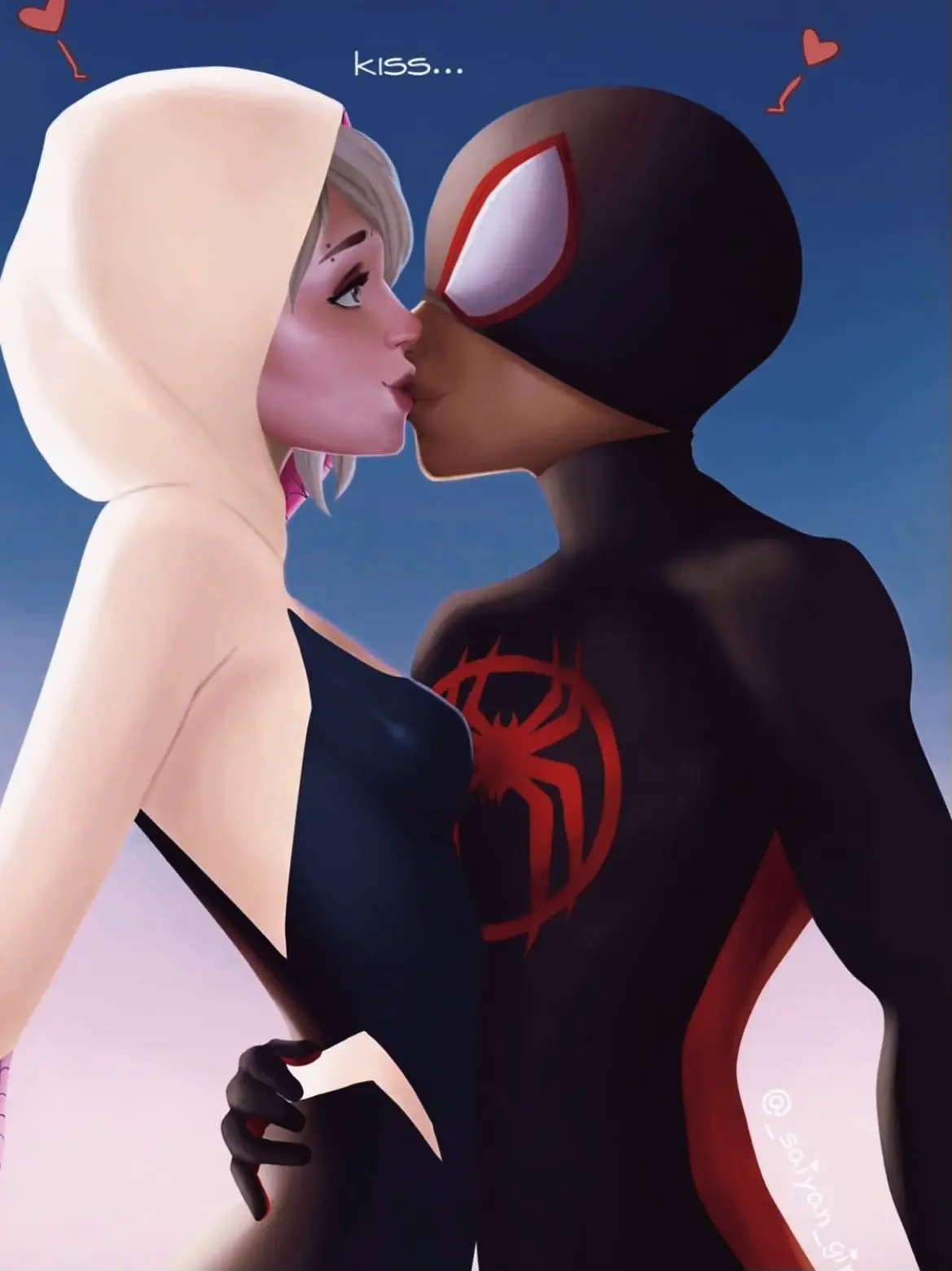 Miles and Gwen Digital Art by me | Gallery posted by Lucy | Lemon8