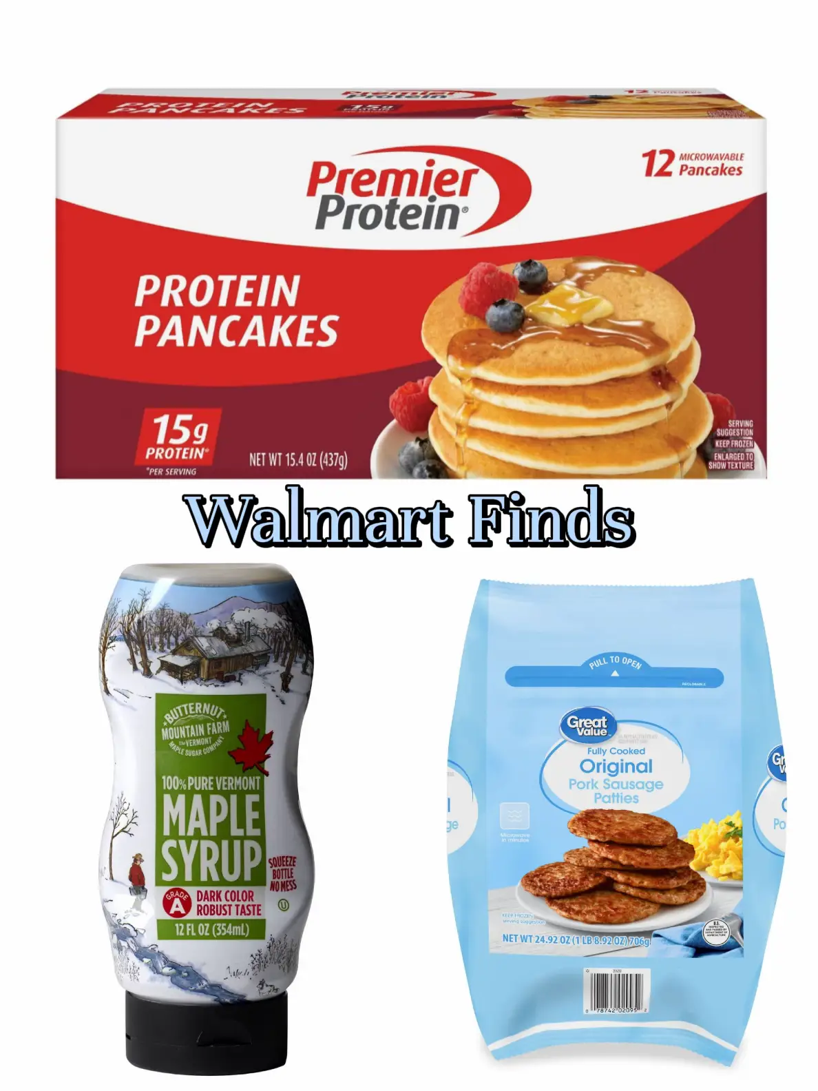 Premier Protein Pancakes, 15.4 oz, 12 Count, (Frozen)