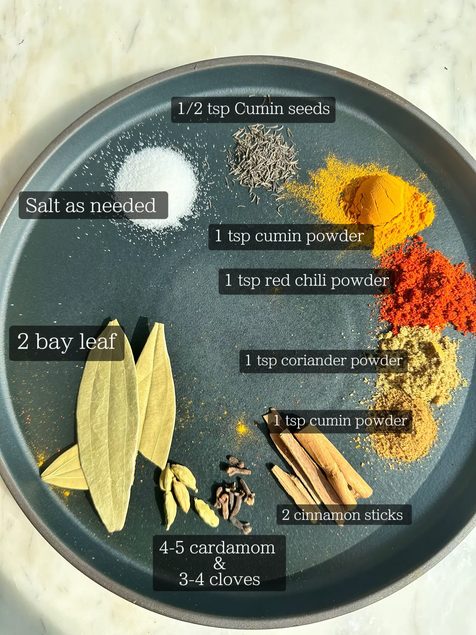 1:2 tsp cumin