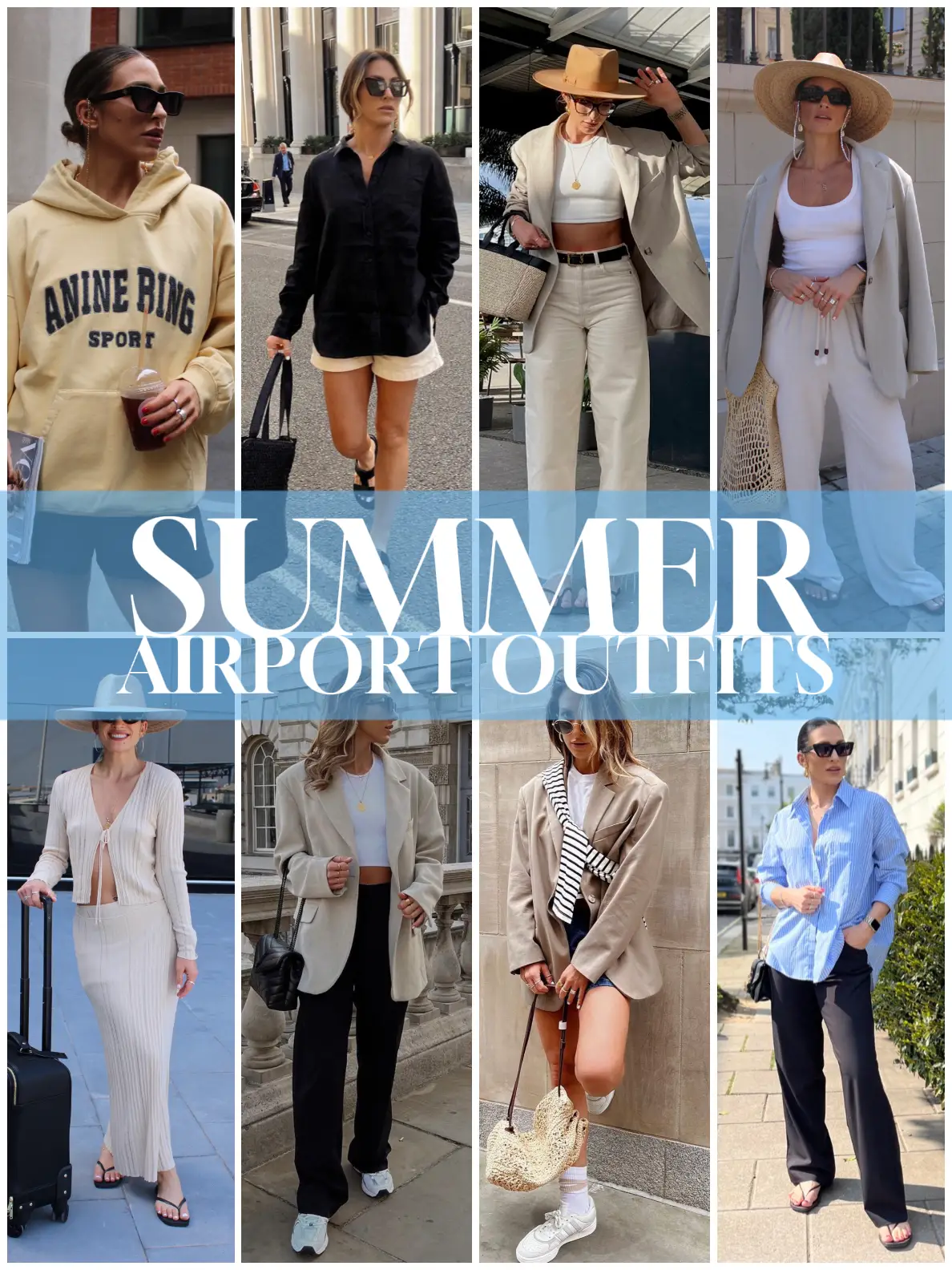 20 TRAVEL OUTFIT IDEAS, Casual Travel Fashion Lookbook, Spring Summer  Airport