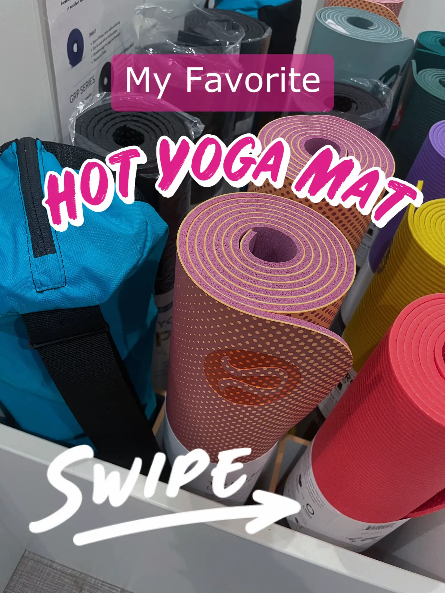 unboxing my new hot pink @Alo Yoga mat, ty friend for getting me