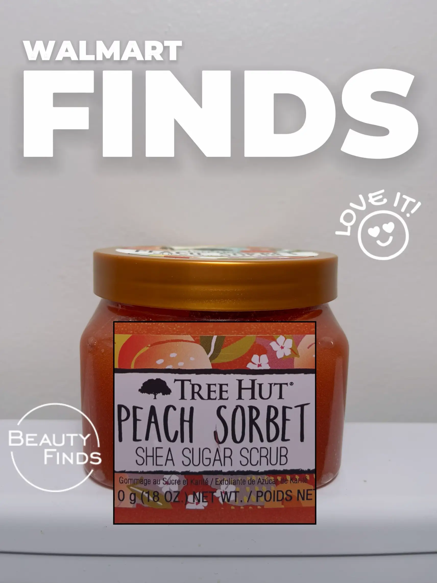 Tree Hut Peach Sorbet Shea Sugar Scrub, 18 oz, Ultra Hydrating and