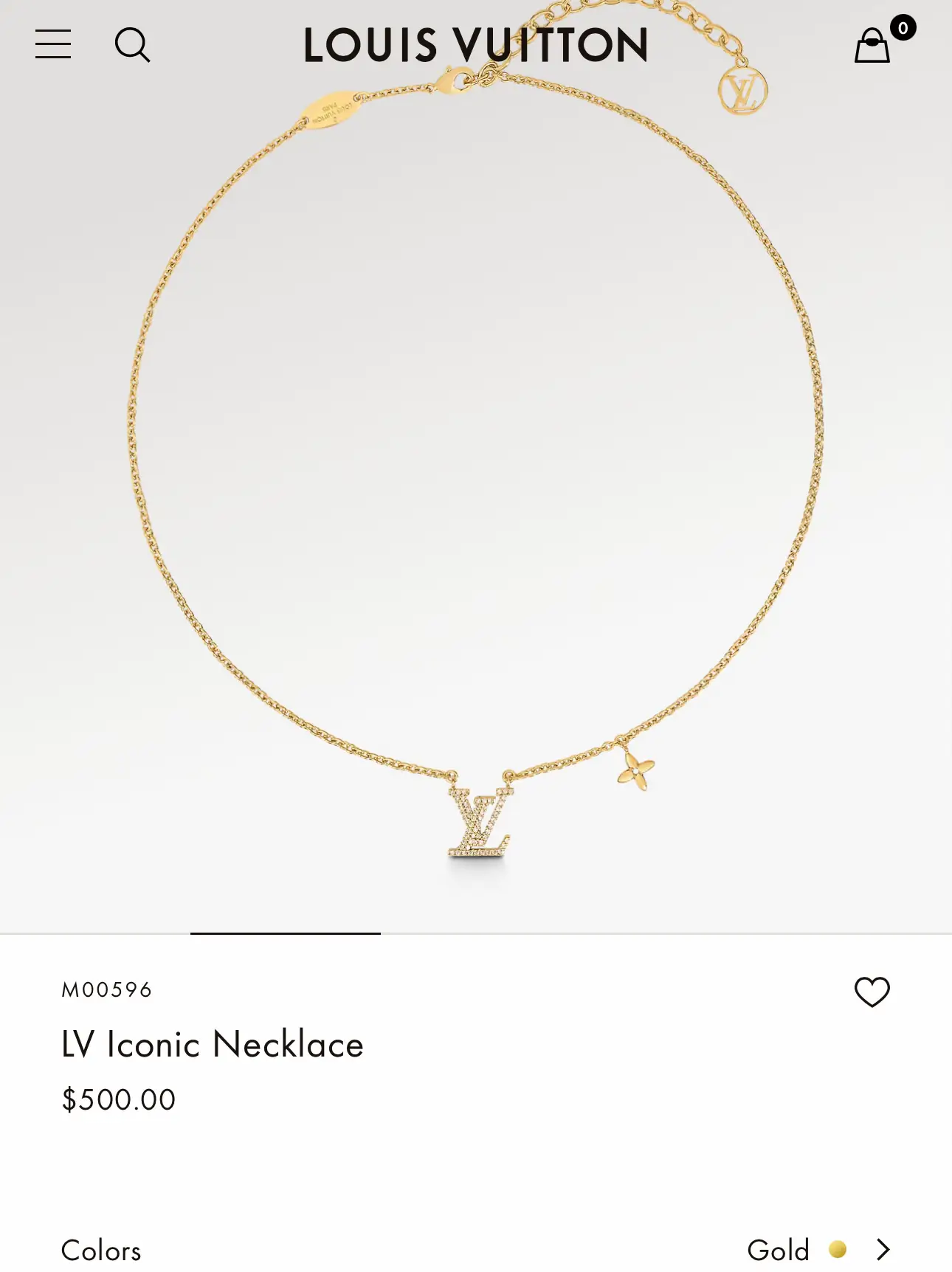 Louis Vuitton Lv iconic necklace (M00596) in 2023  Women accessories  jewelry, Women accessories, Necklace